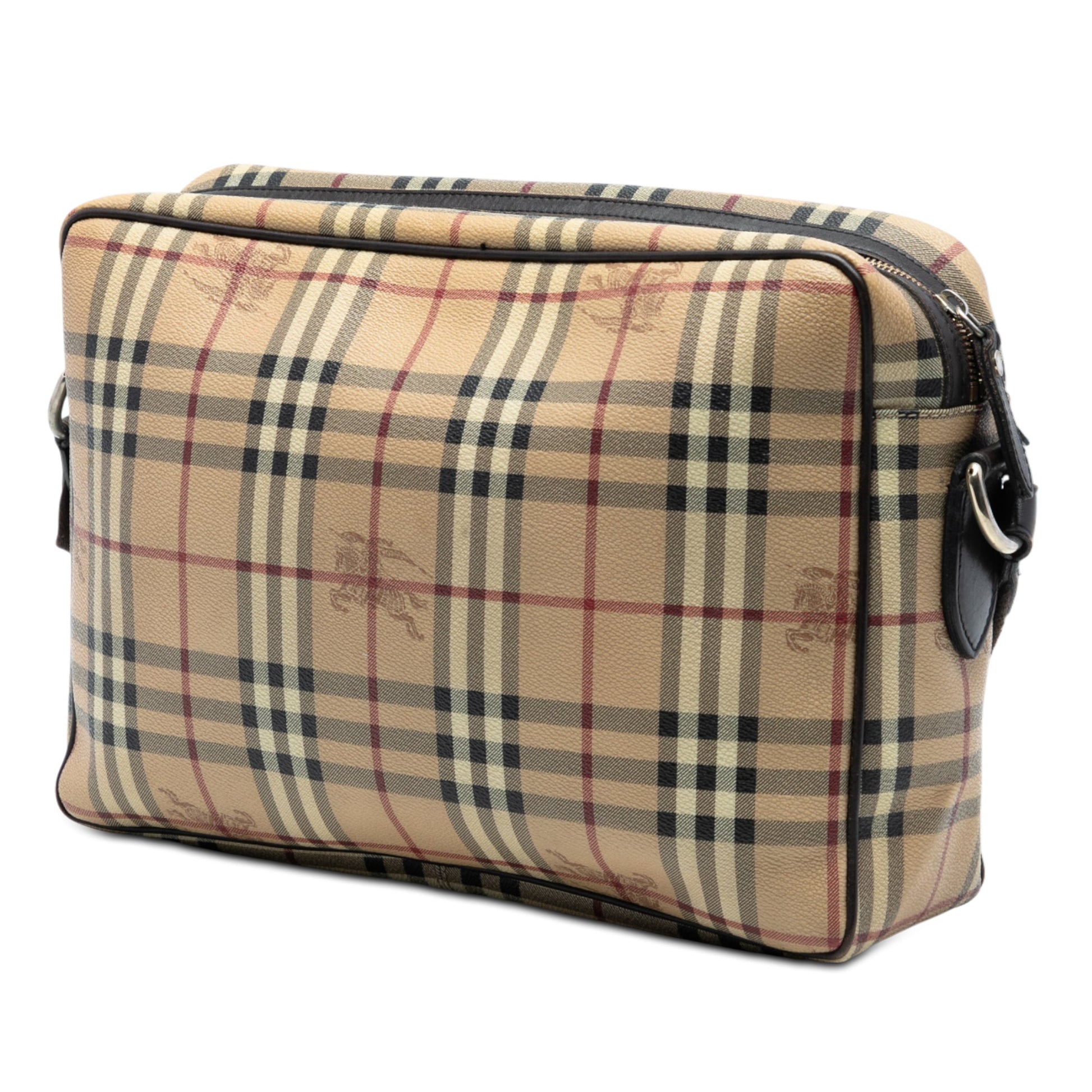 Burberry Haymarket Check Coated Canvas Messenger Bag