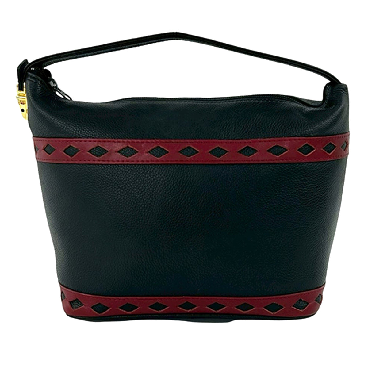Saint Laurent Leather Diamond Cut Handbag