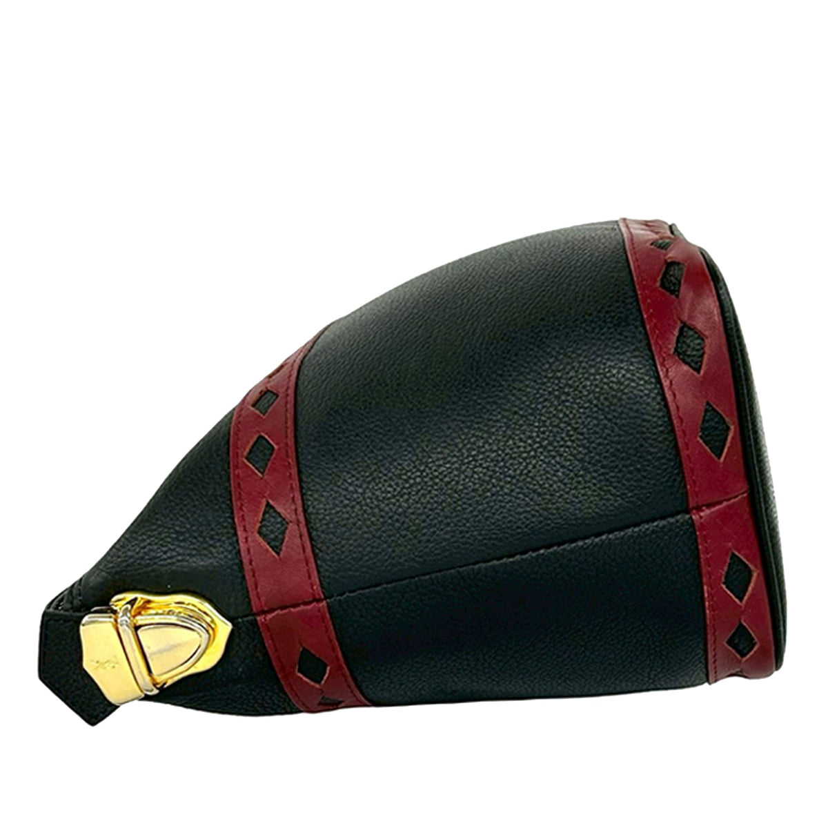 Saint Laurent Leather Diamond Cut Handbag