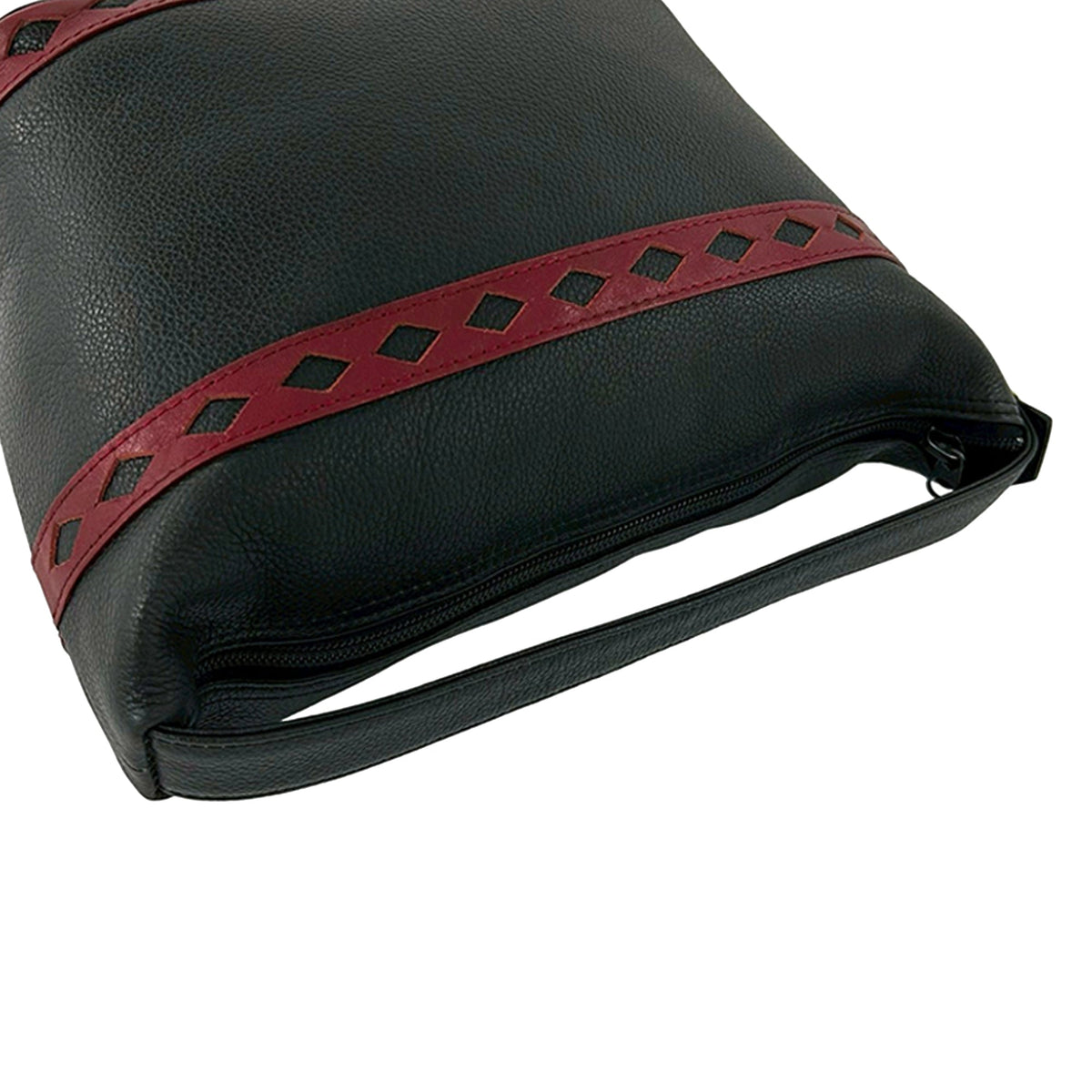 Saint Laurent Leather Diamond Cut Handbag