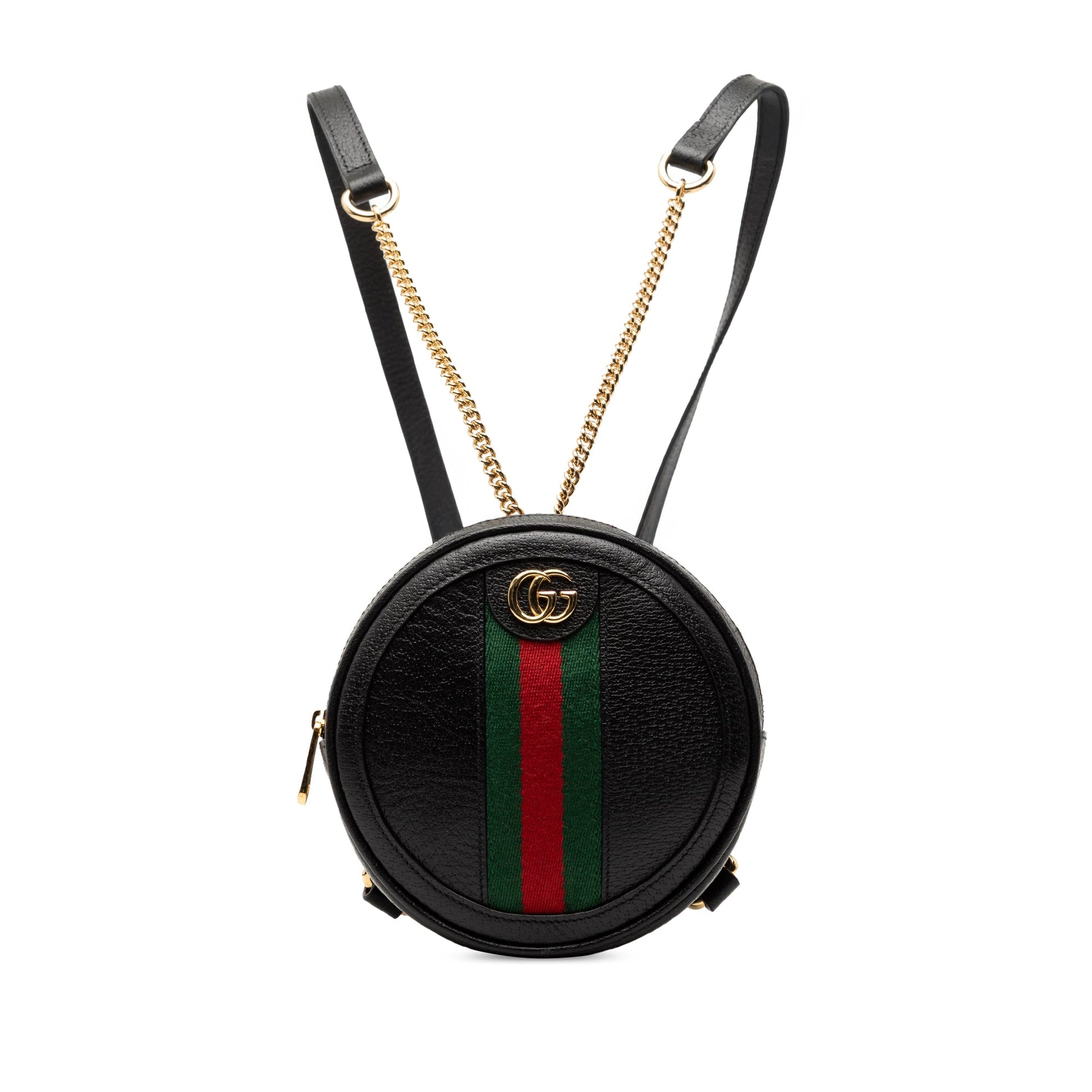 Gucci Mini Leather Round Ophidia Backpack