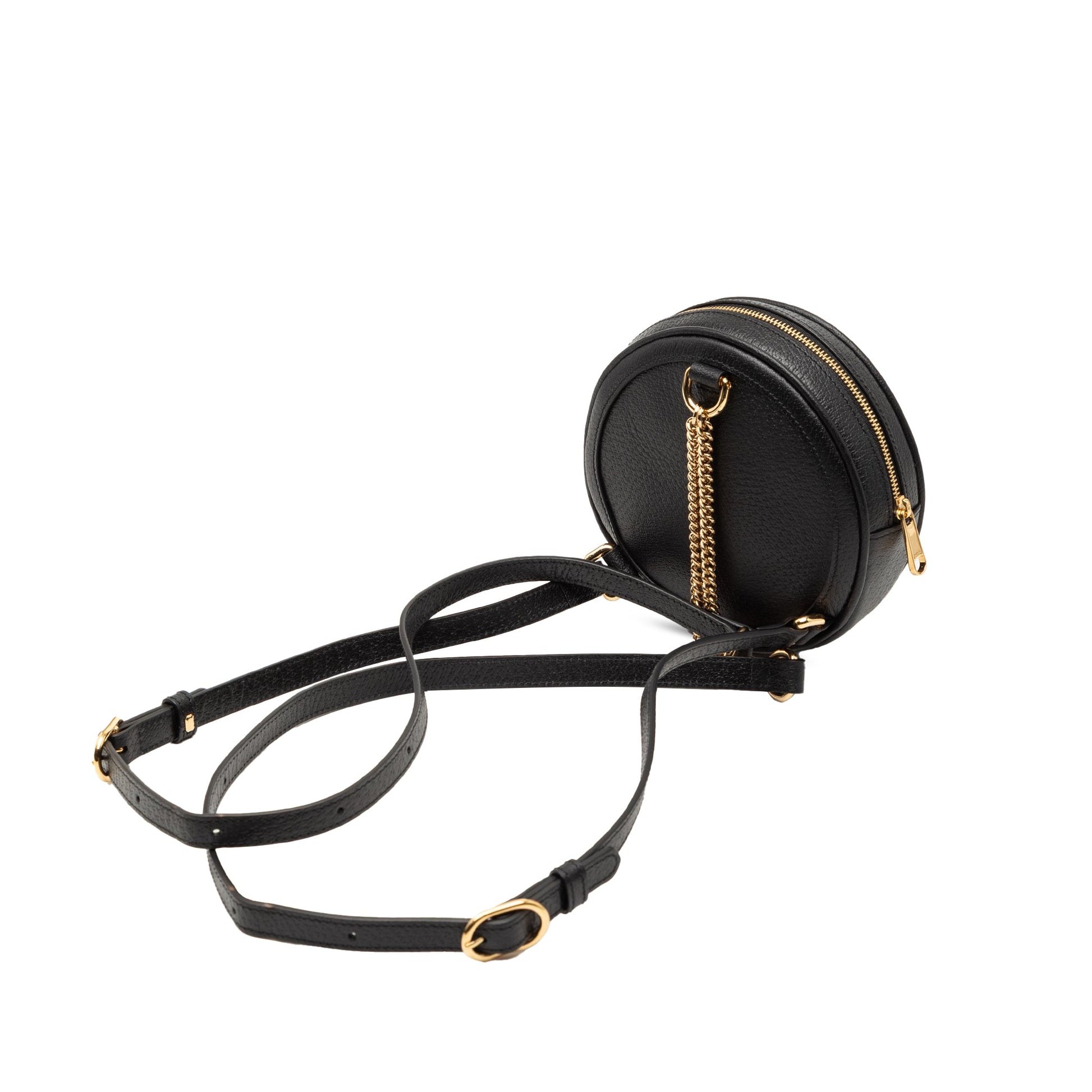 Gucci Mini Leather Round Ophidia Backpack