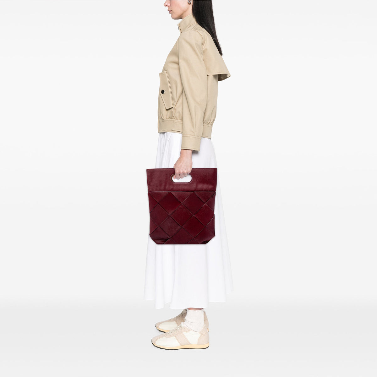 Bottega Veneta Small Pony Hair Maxi Intrecciato Slip Tote