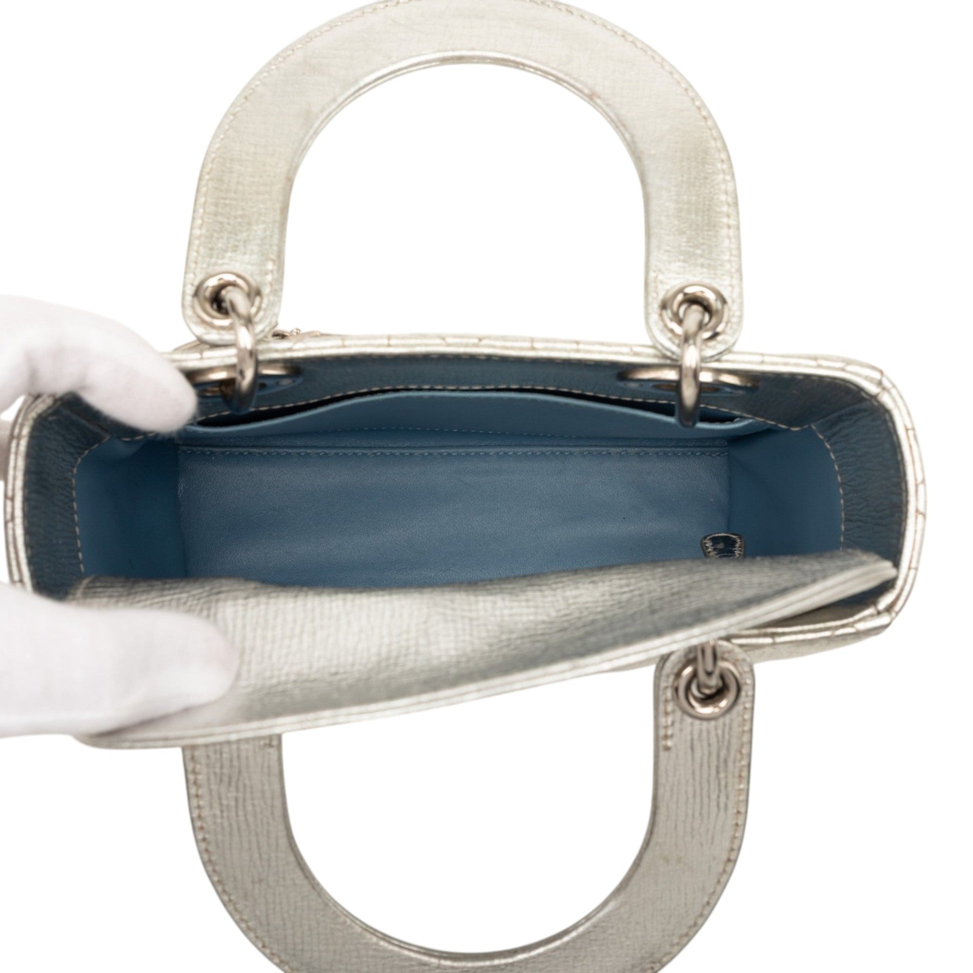Dior Small Metallic Grained Calfskin Cannage My ABCDior Lady Dior
