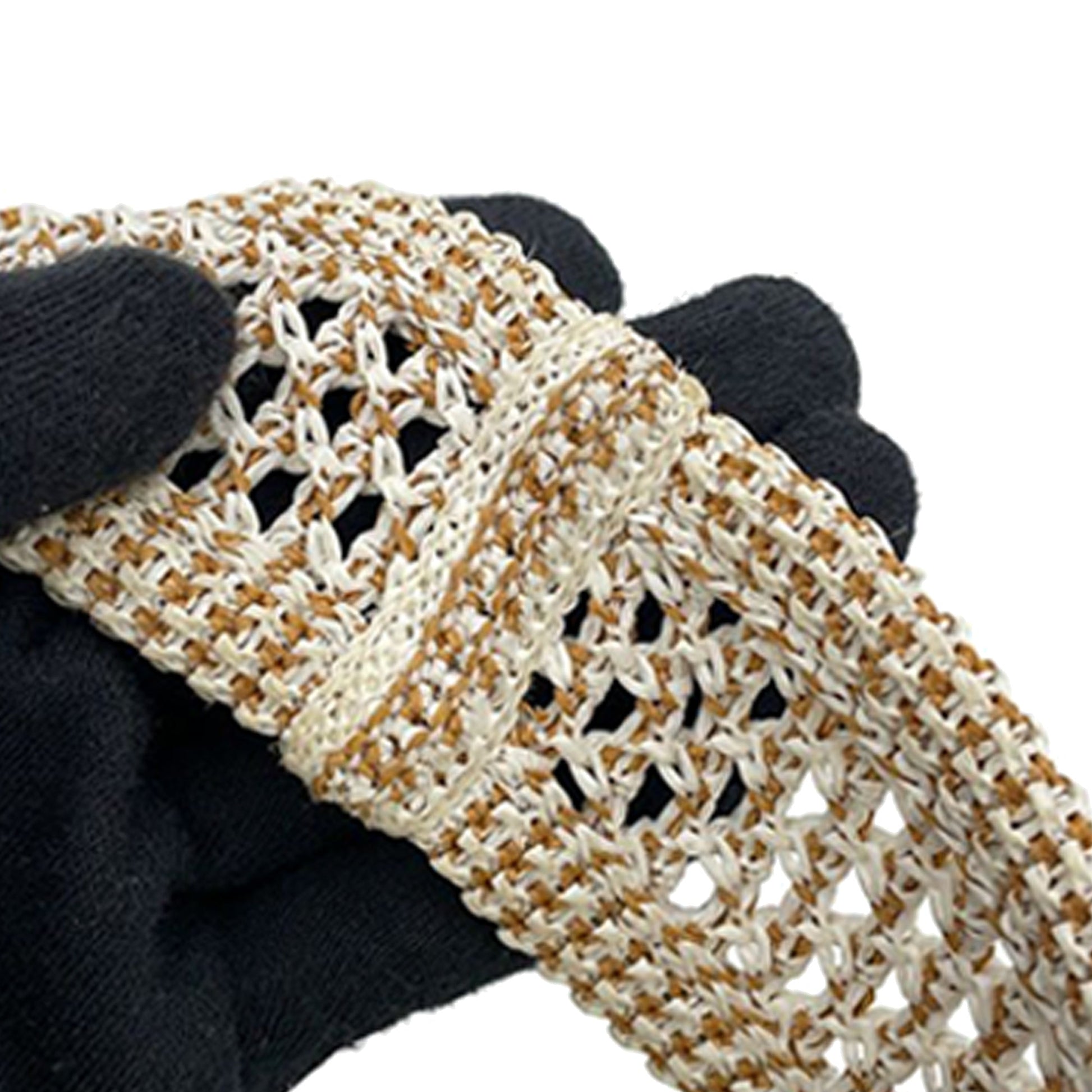 Burberry Crochet Viscose Equestrian Knight Tote