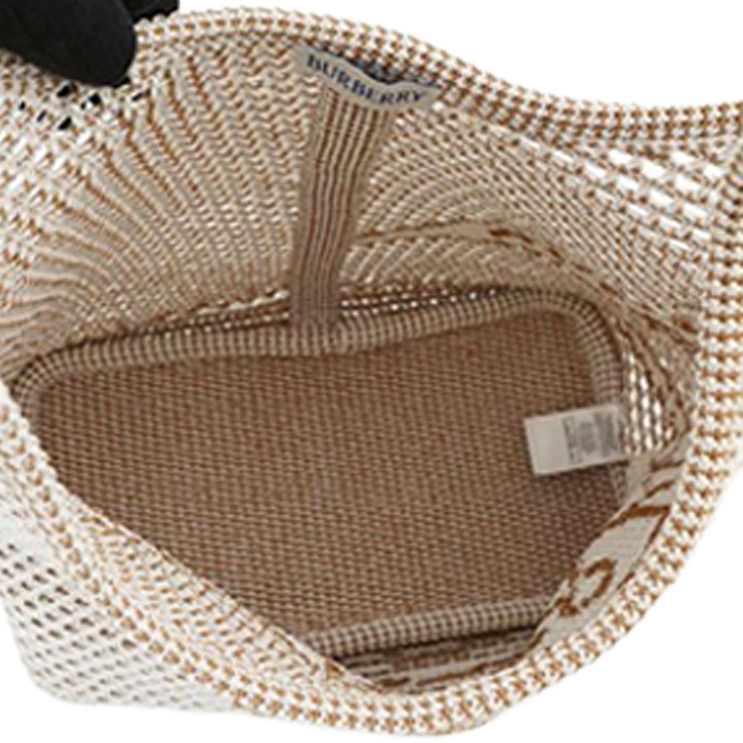 Burberry Crochet Viscose Equestrian Knight Tote