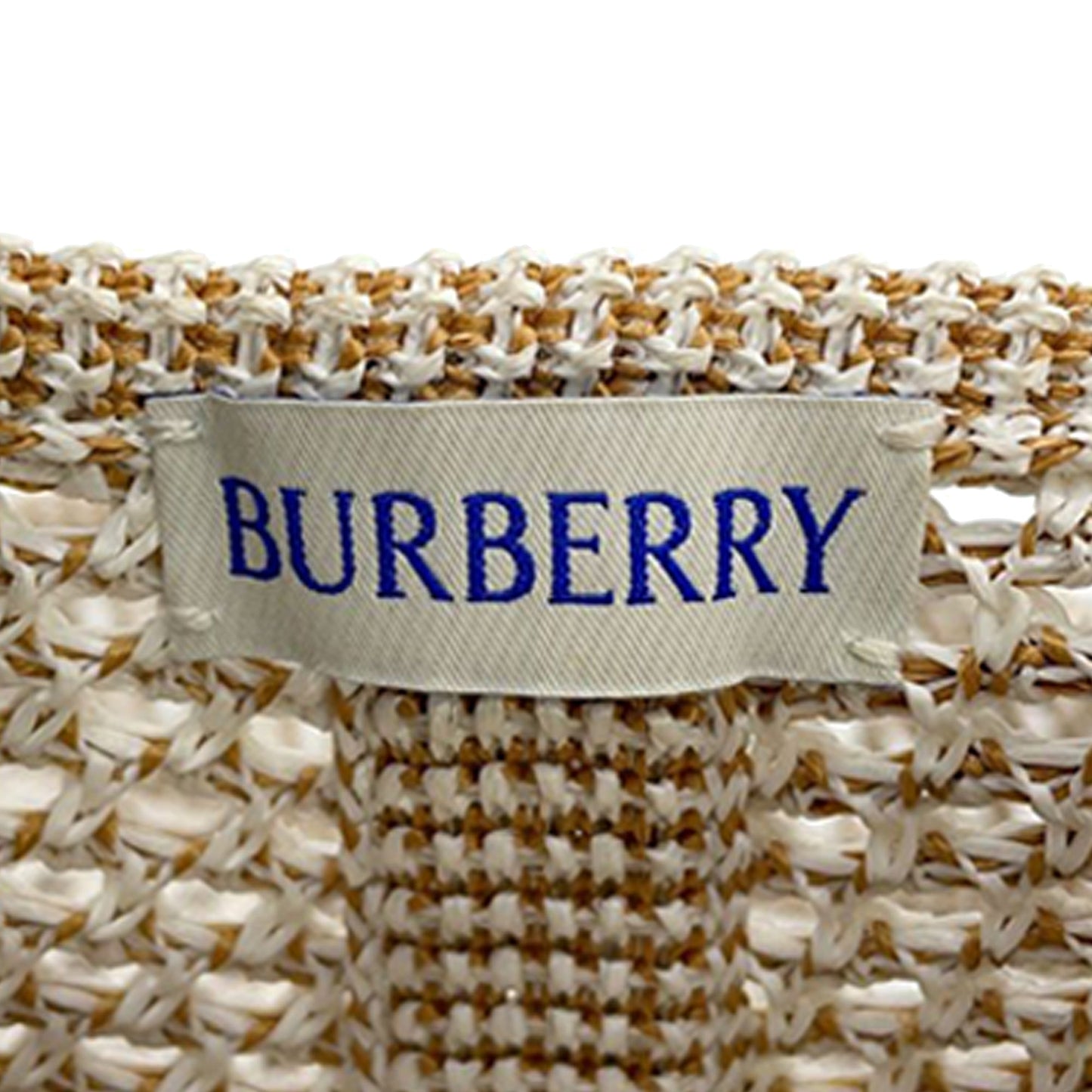 Burberry Crochet Viscose Equestrian Knight Tote