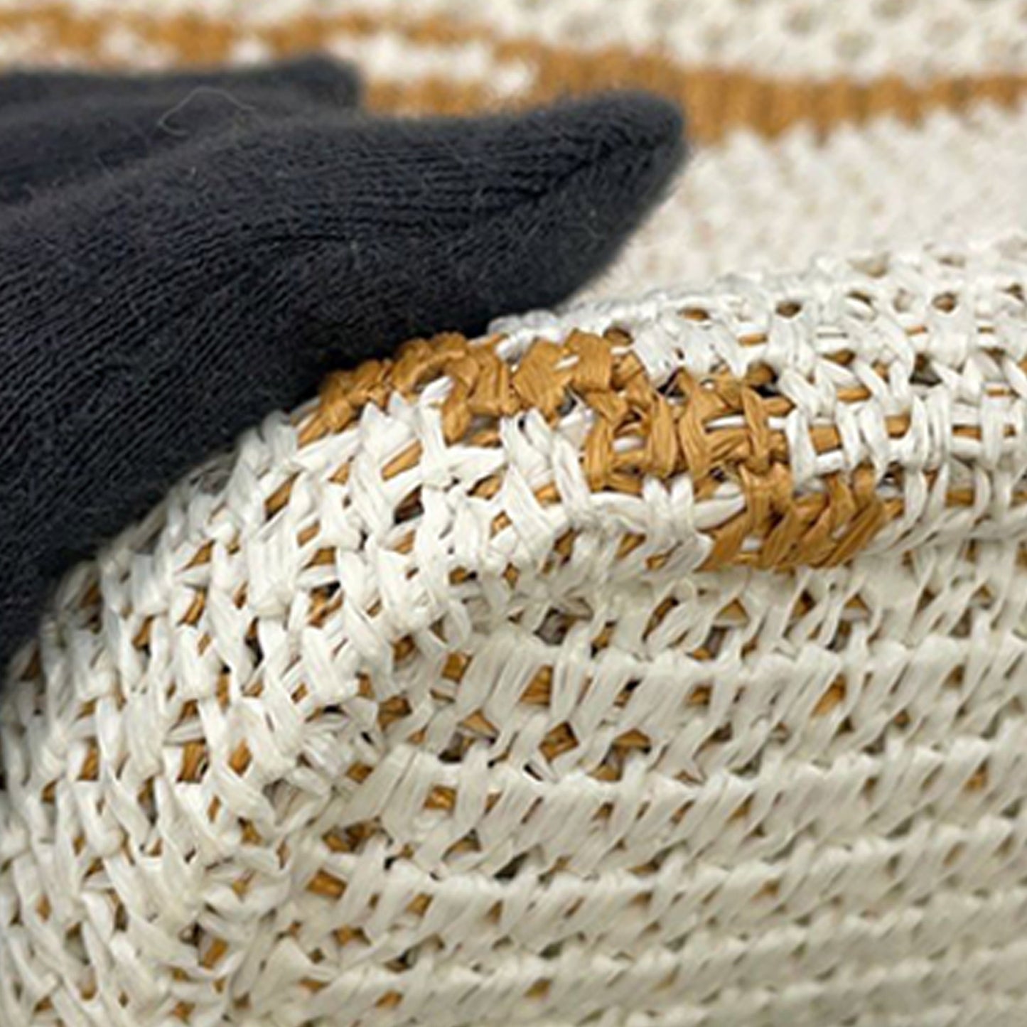 Burberry Crochet Viscose Equestrian Knight Tote