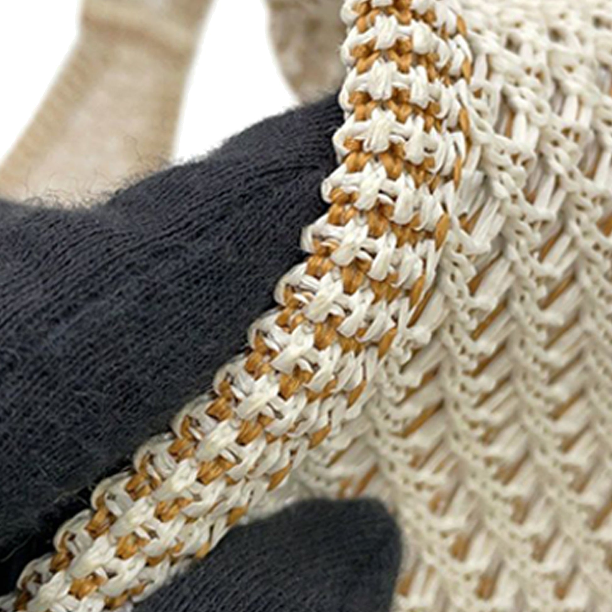 Burberry Crochet Viscose Equestrian Knight Tote