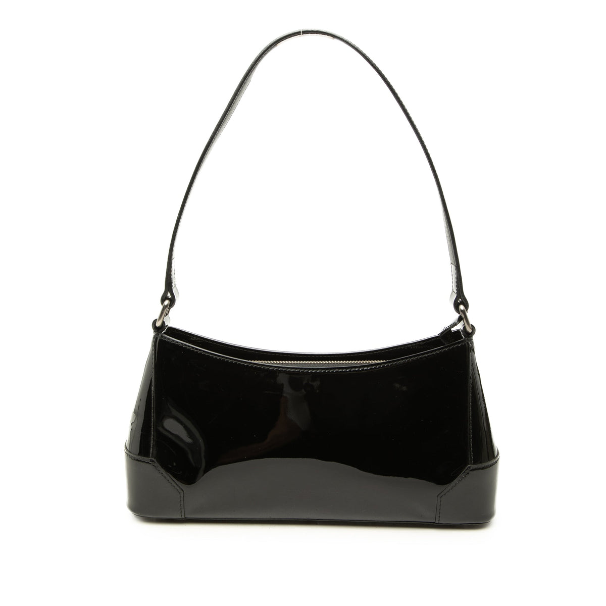 Burberry Patent Shoulder Bag — Black