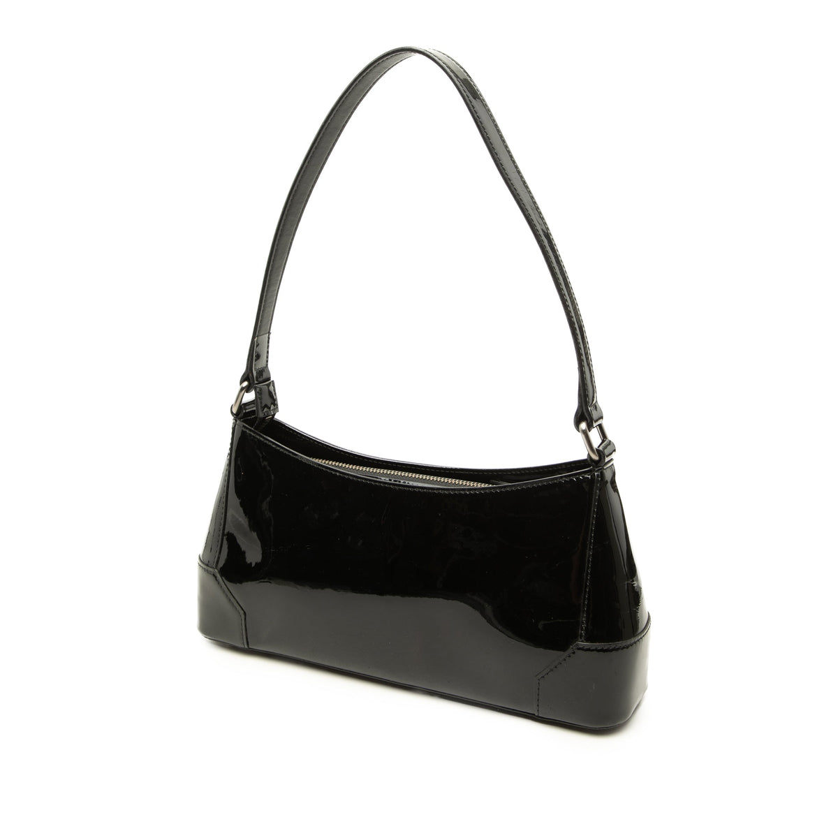 Burberry Patent Shoulder Bag — Black