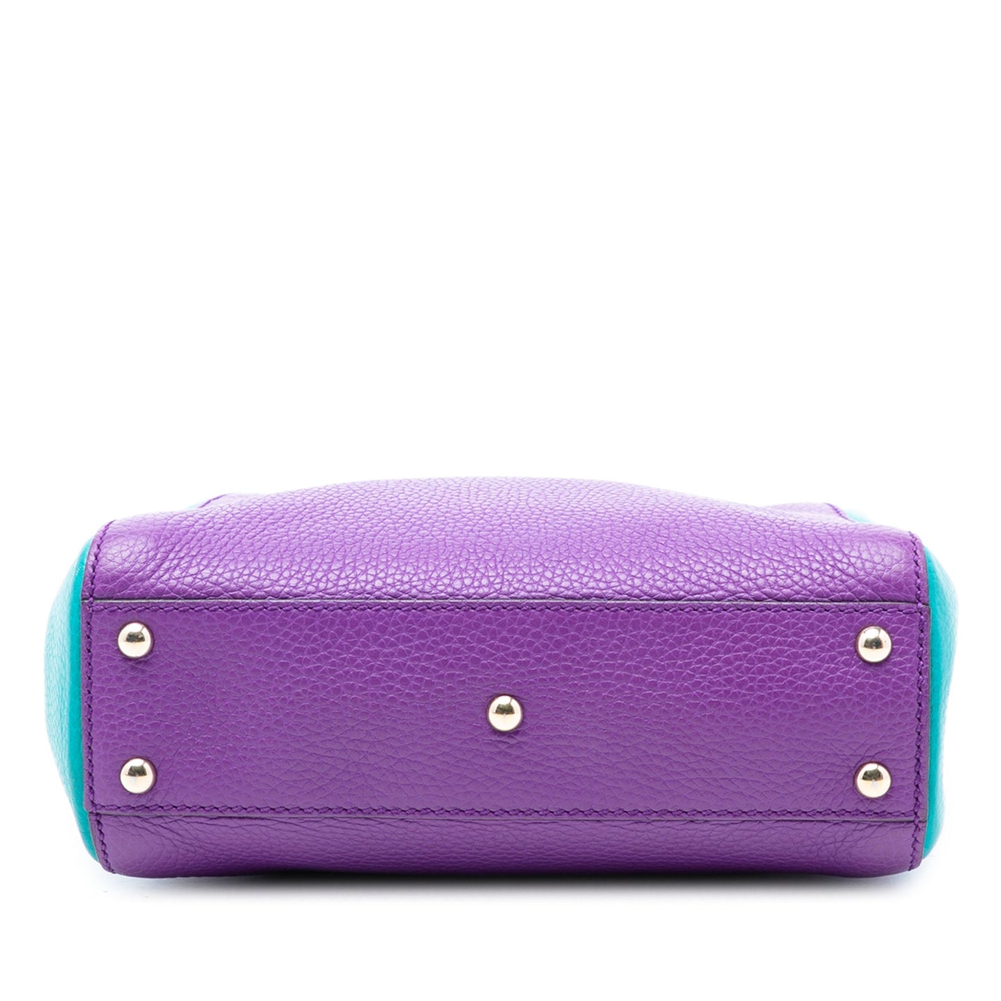 Mini Bicolor Calfskin Bamboo Shopper Satchel