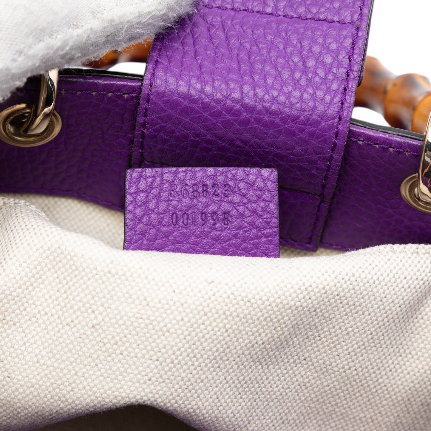 Mini Bicolor Calfskin Bamboo Shopper Satchel