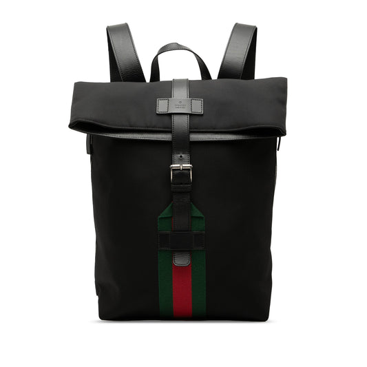 Canvas Techno Web Fold Over Backpack
