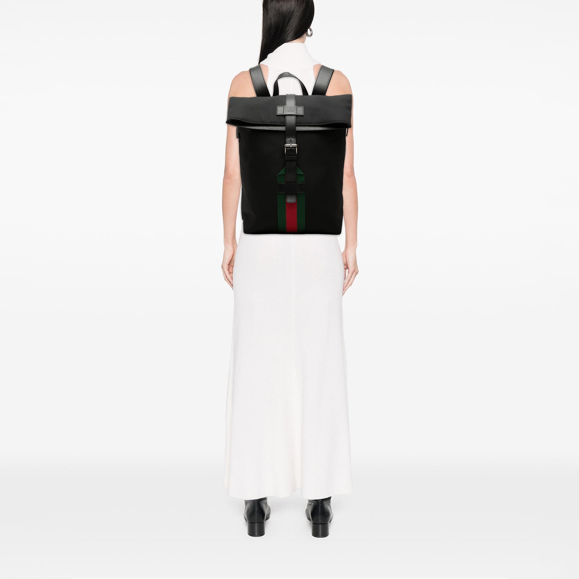 Canvas Techno Web Fold Over Backpack