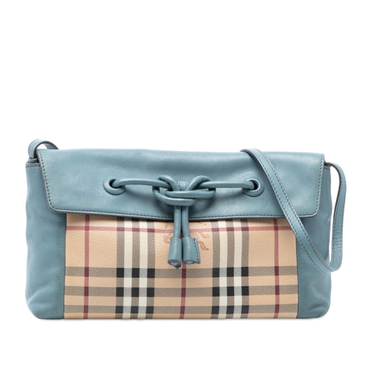 Burberry Haymarket Check Coated Canvas Leah Crossbody