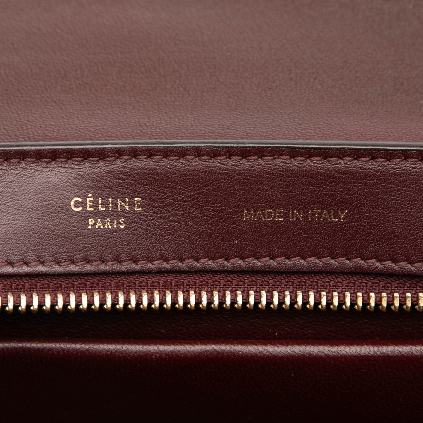 Celine Small Tricolor Leather Trapeze Satchel