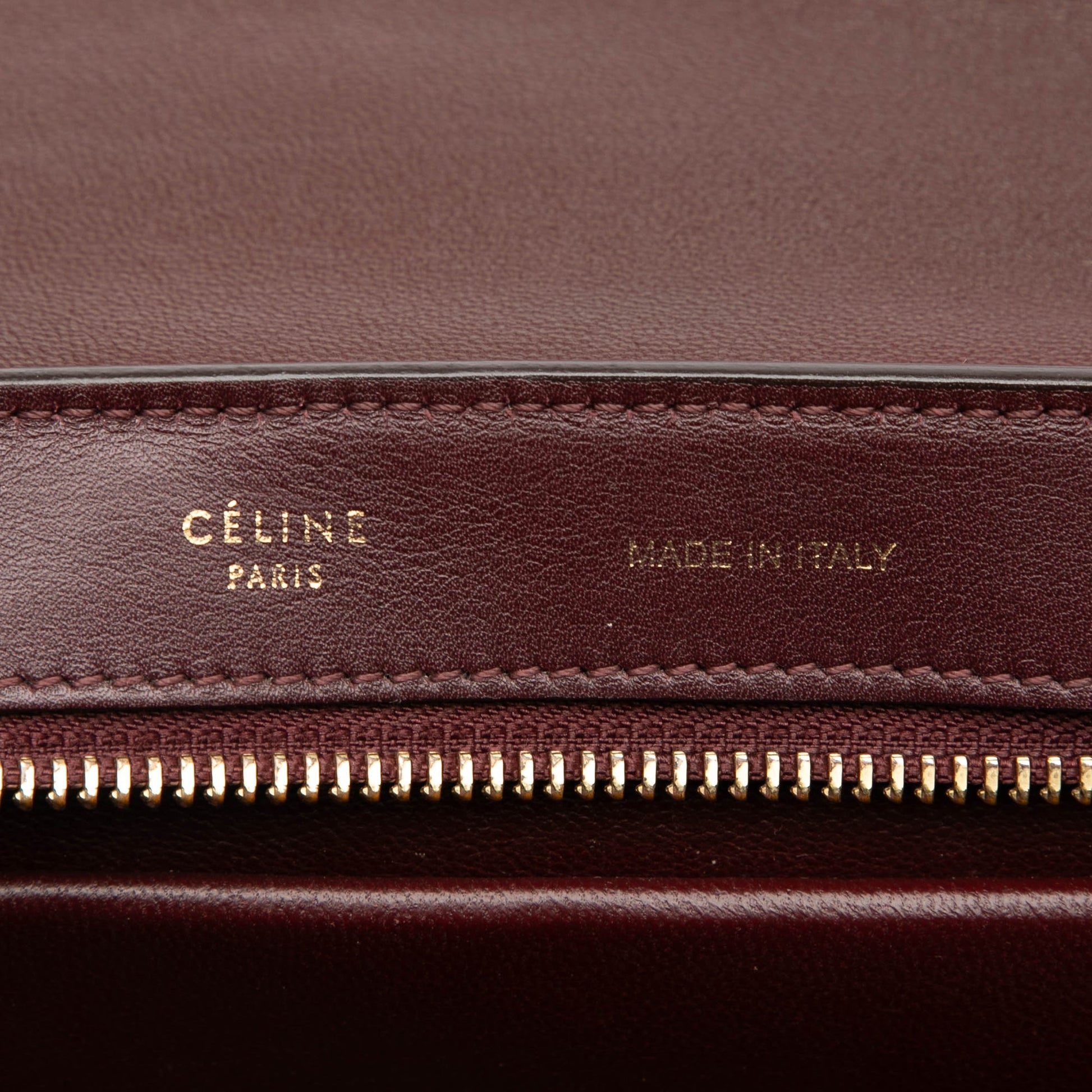Celine Small Tricolor Leather Trapeze Satchel