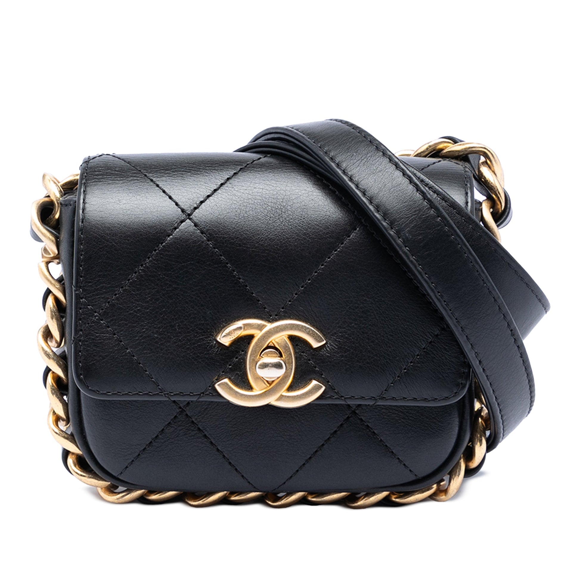 Chanel Mini Quilted Calfskin Framing Chain Flap