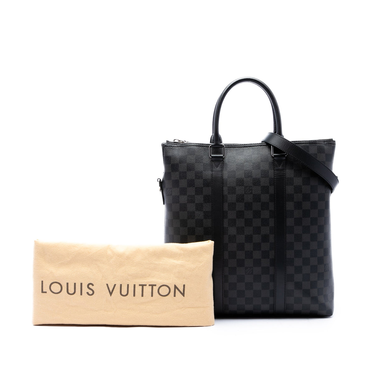 Louis Vuitton Damier Graphite Anton Tote — Black