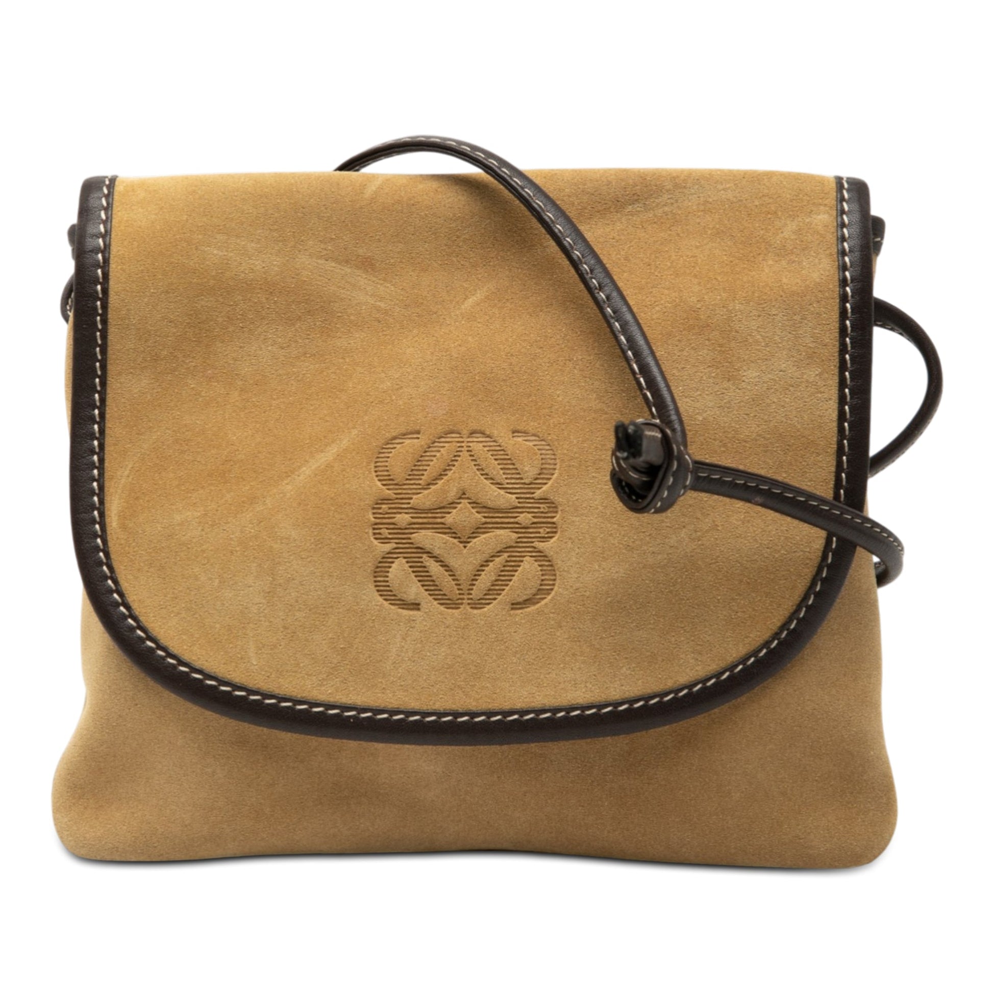 LOEWE Suede Anagram Crossbody