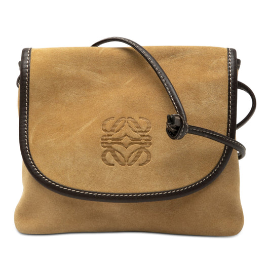 LOEWE Suede Anagram Crossbody