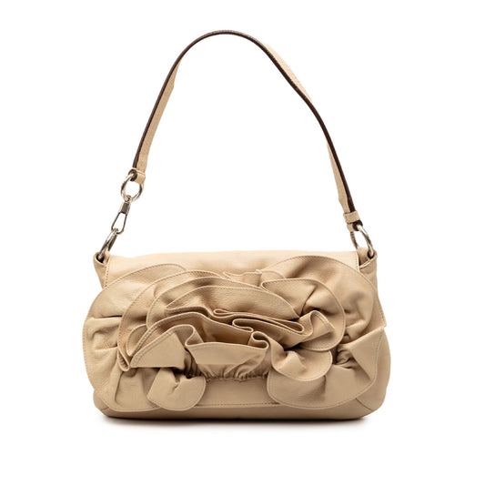 Saint Laurent Leather Nadja Rose Flap Bag
