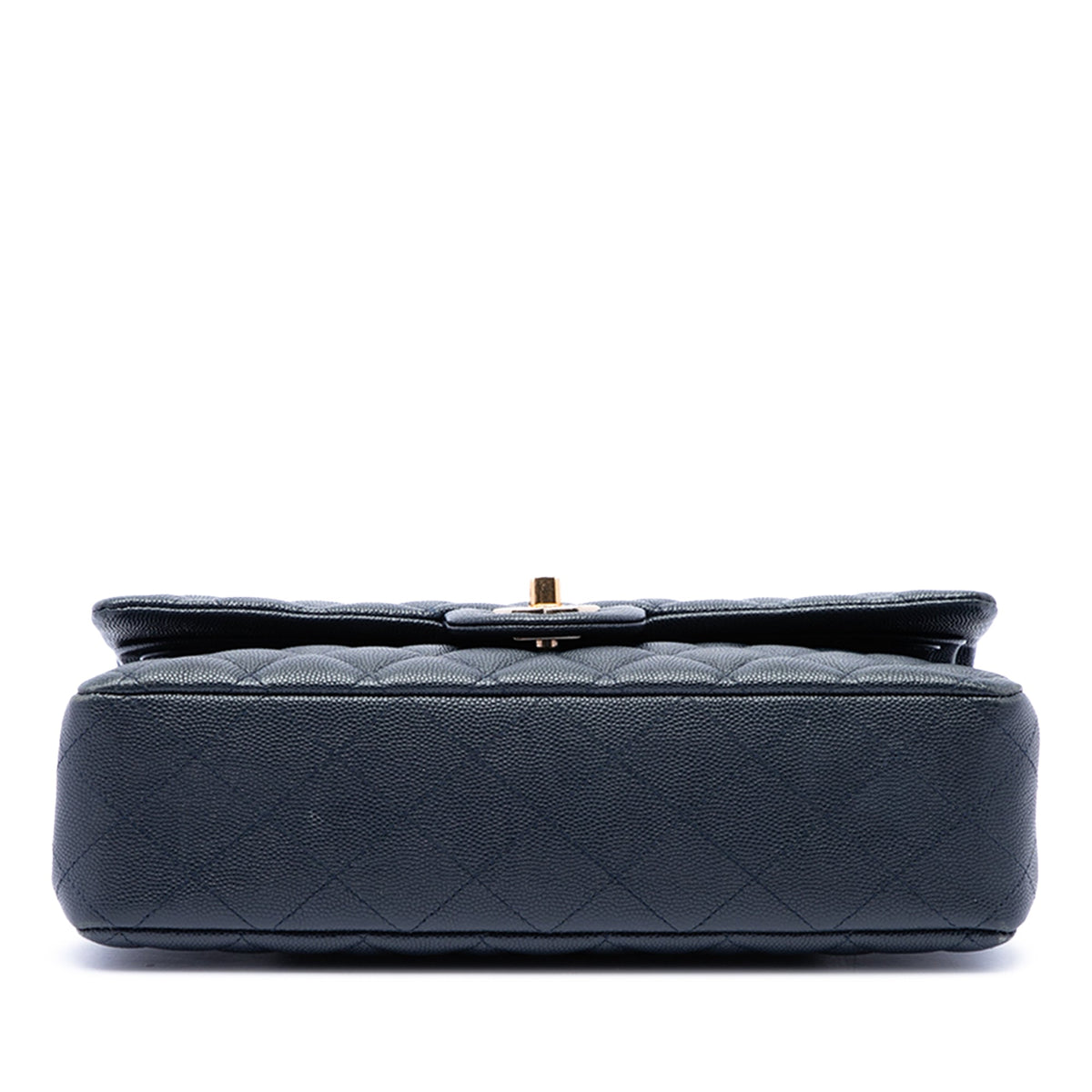 Chanel Medium Classic Caviar Double Flap — Blue