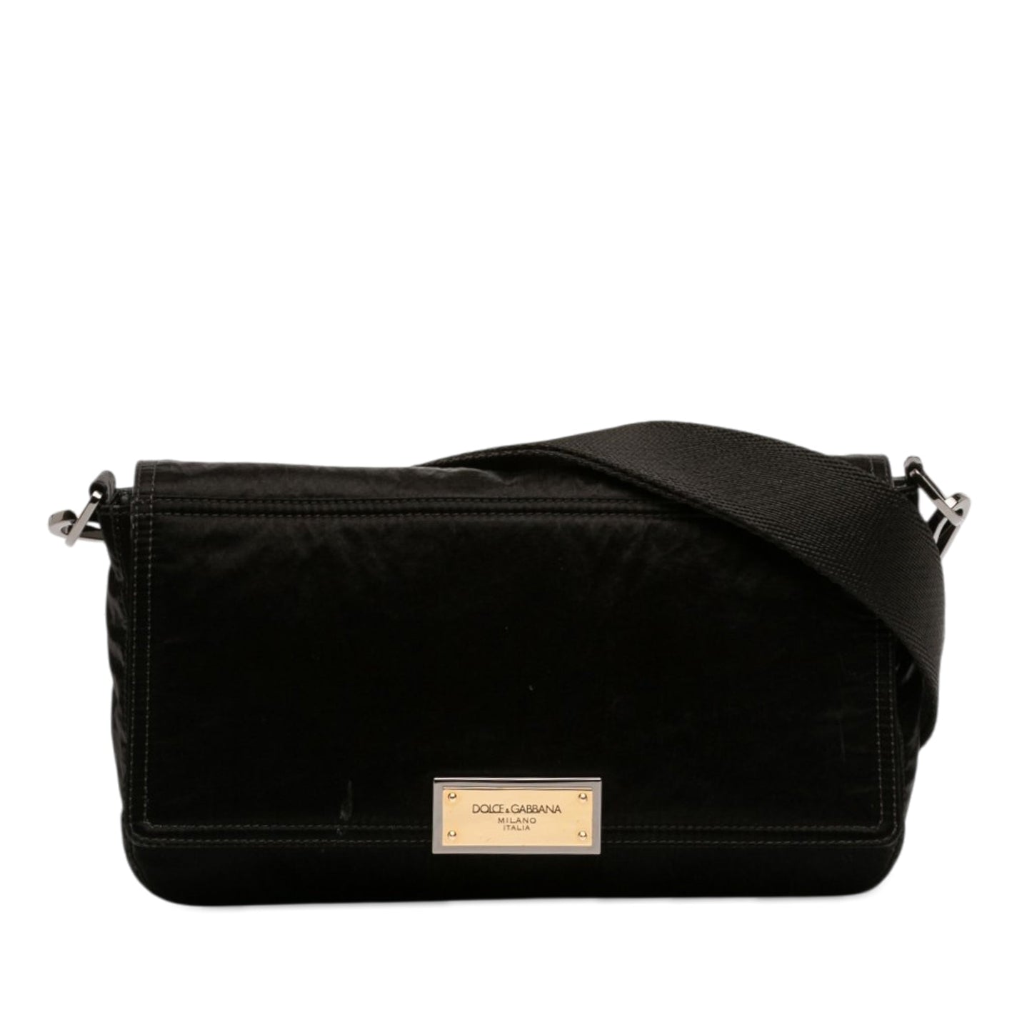 Dolce & Gabbana Nylon Logo Plaque Messenger Bag