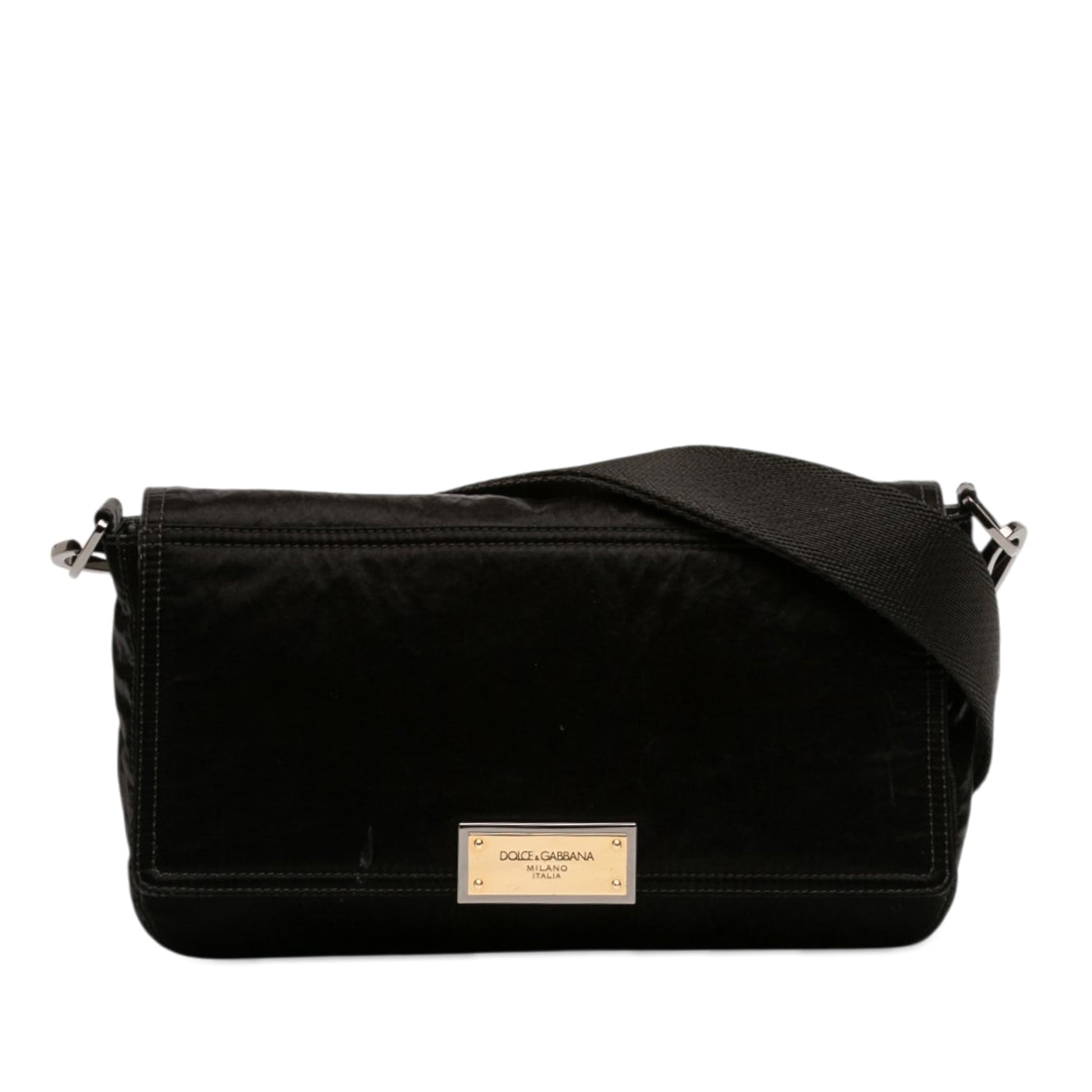 Dolce & Gabbana Nylon Logo Plaque Messenger Bag