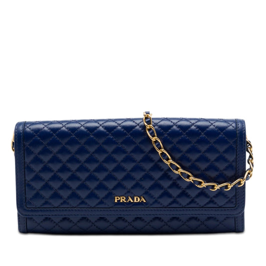 Prada Quilted Nappa Wallet On Chain
