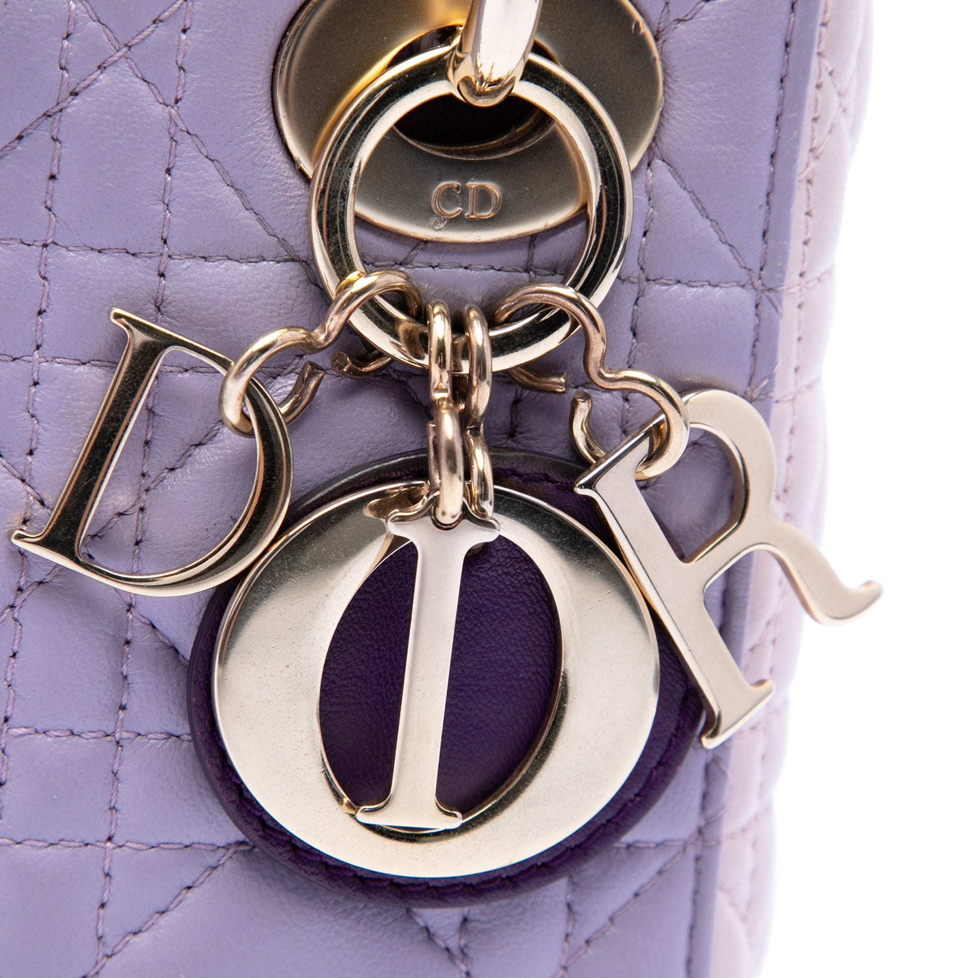 Dior Mini Tricolor Lambskin Cannage Lady Dior