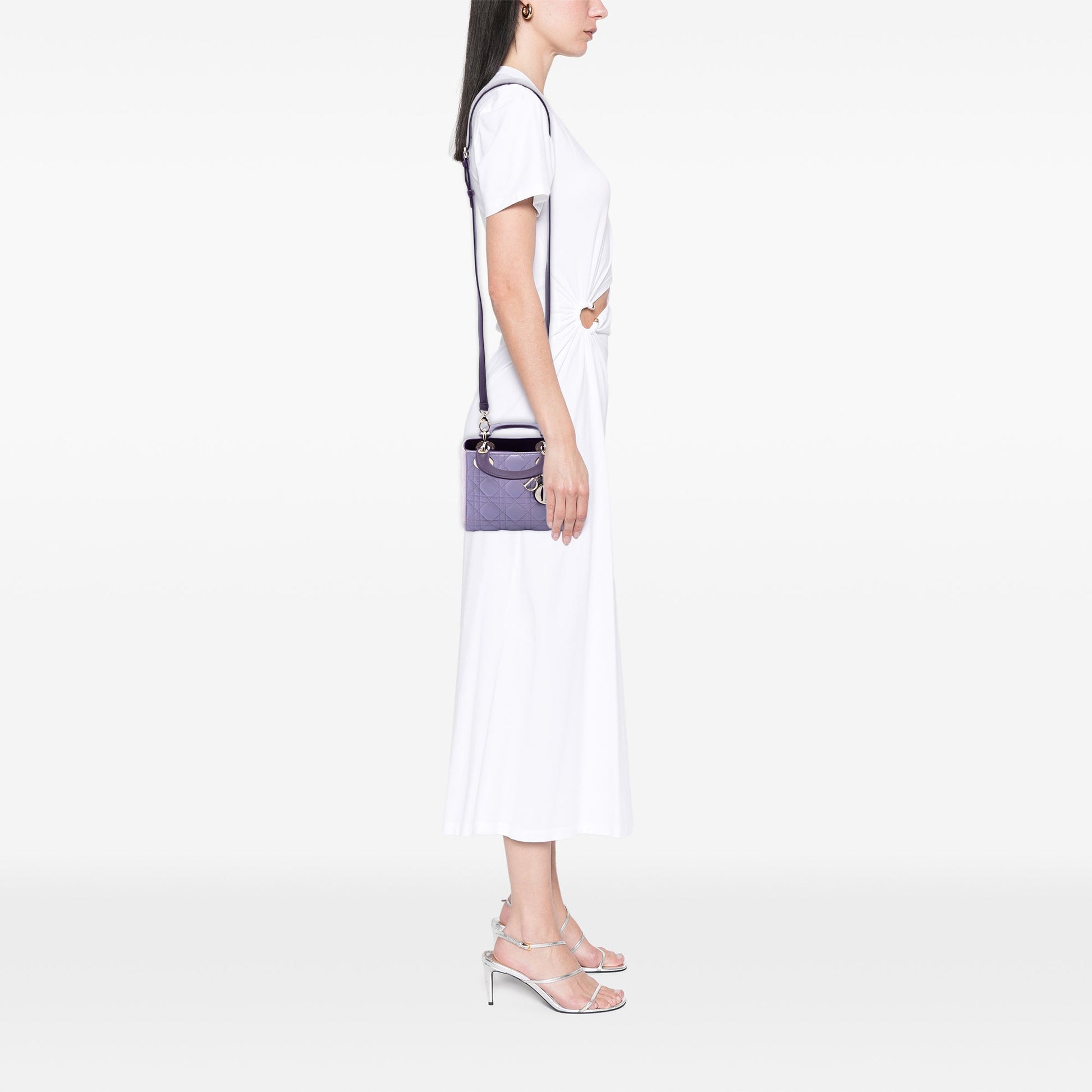 Dior Mini Tricolor Lambskin Cannage Lady Dior