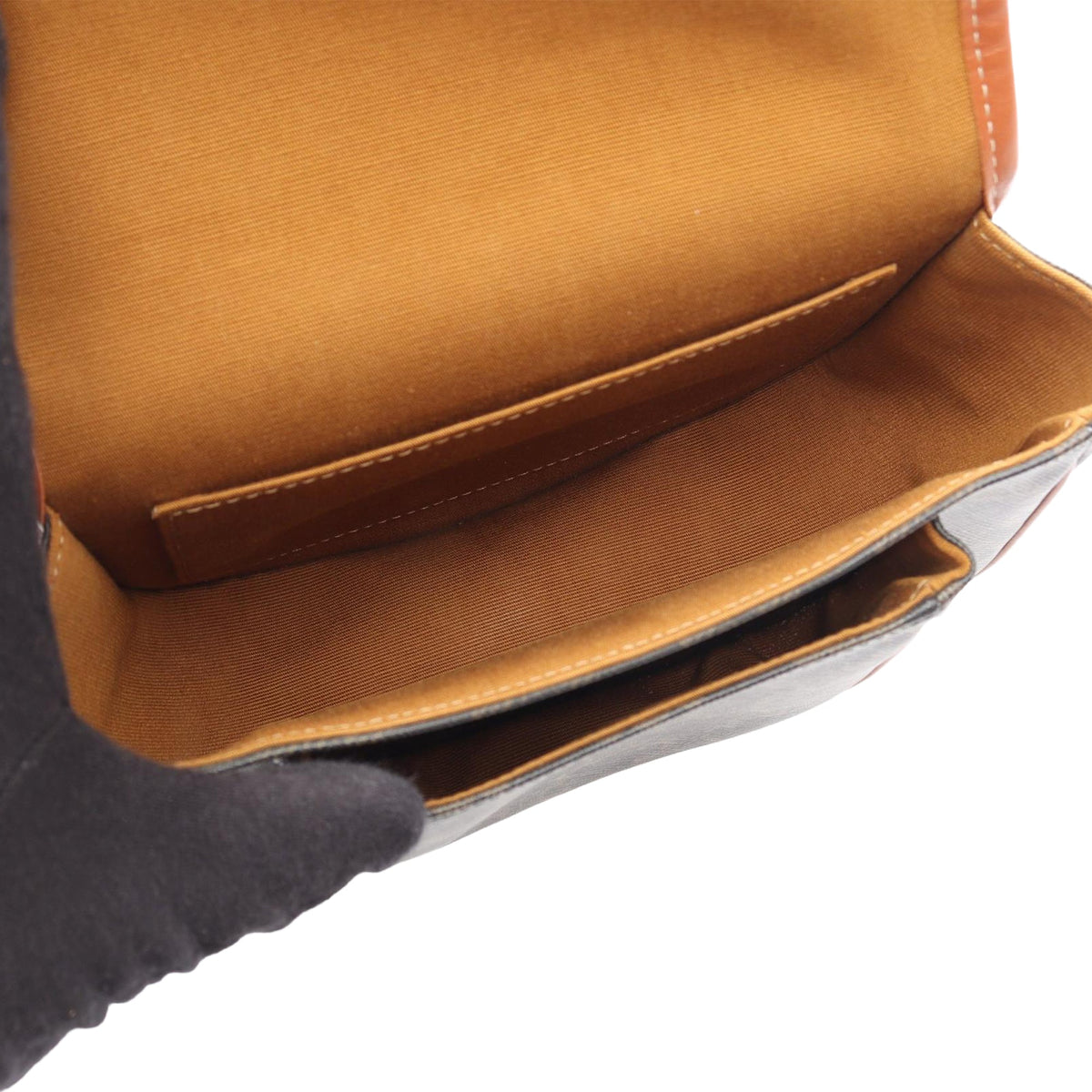 Celine Medium Triomphe Coated Canvas Folco Crossbody — Brown