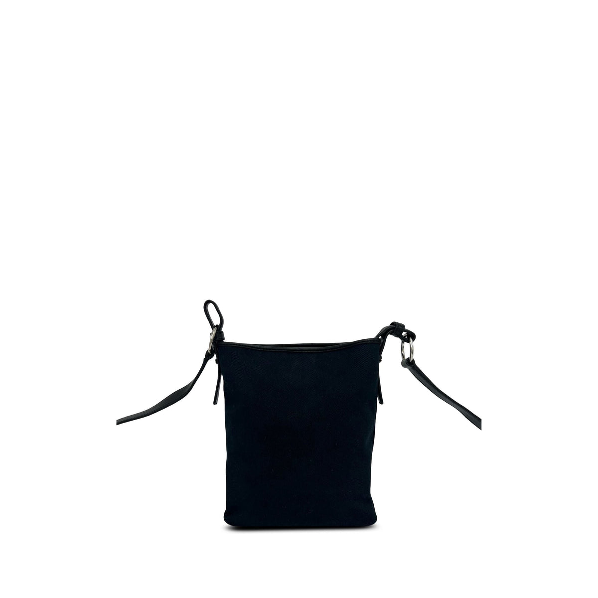 Saint Laurent Denim Monogram Kahala Crossbody — Black
