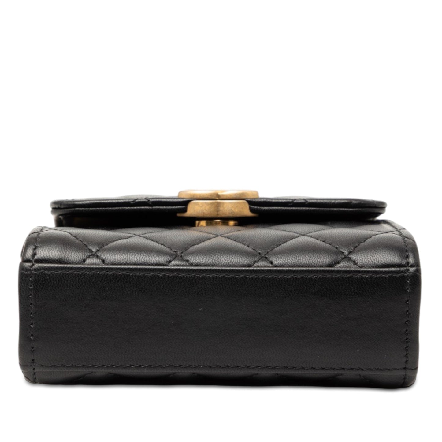 Chanel Mini CC Quilted Lambskin Enamel Top Handle Bag