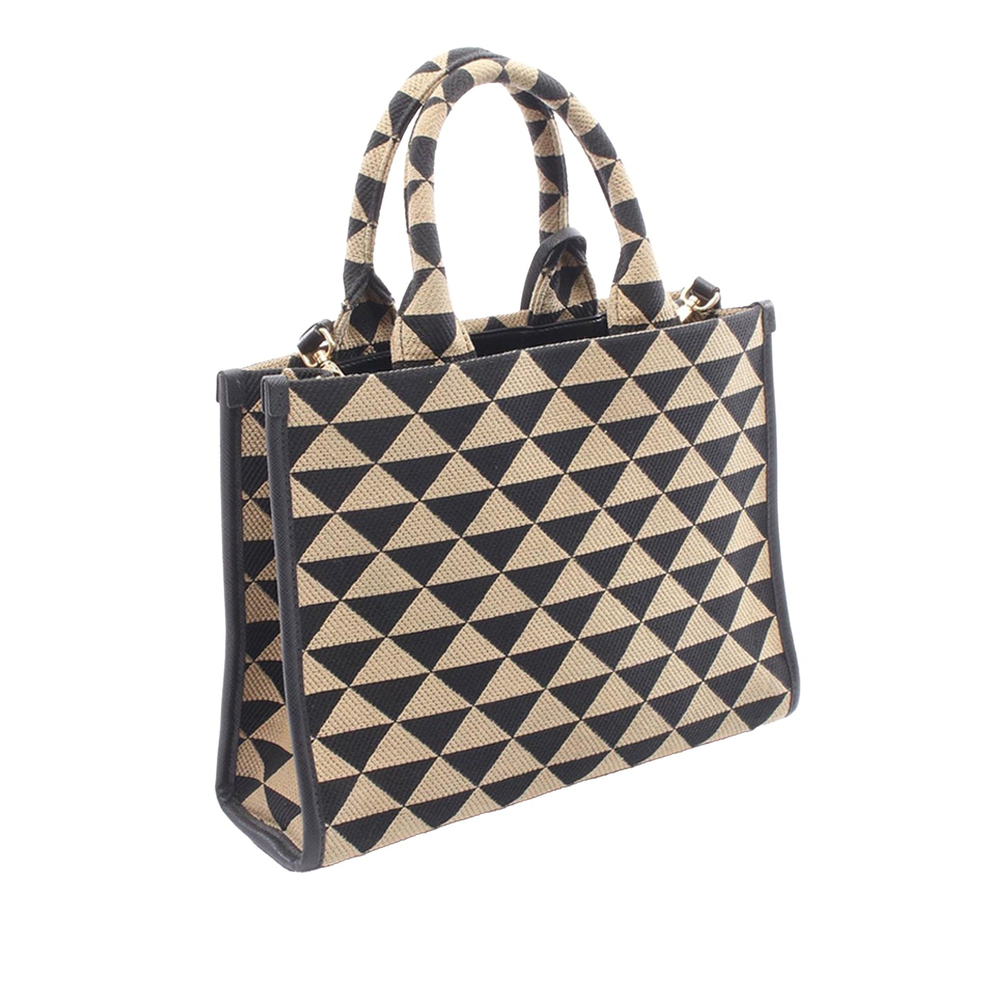 Prada Small Canvas Symbole Triangolo Satchel