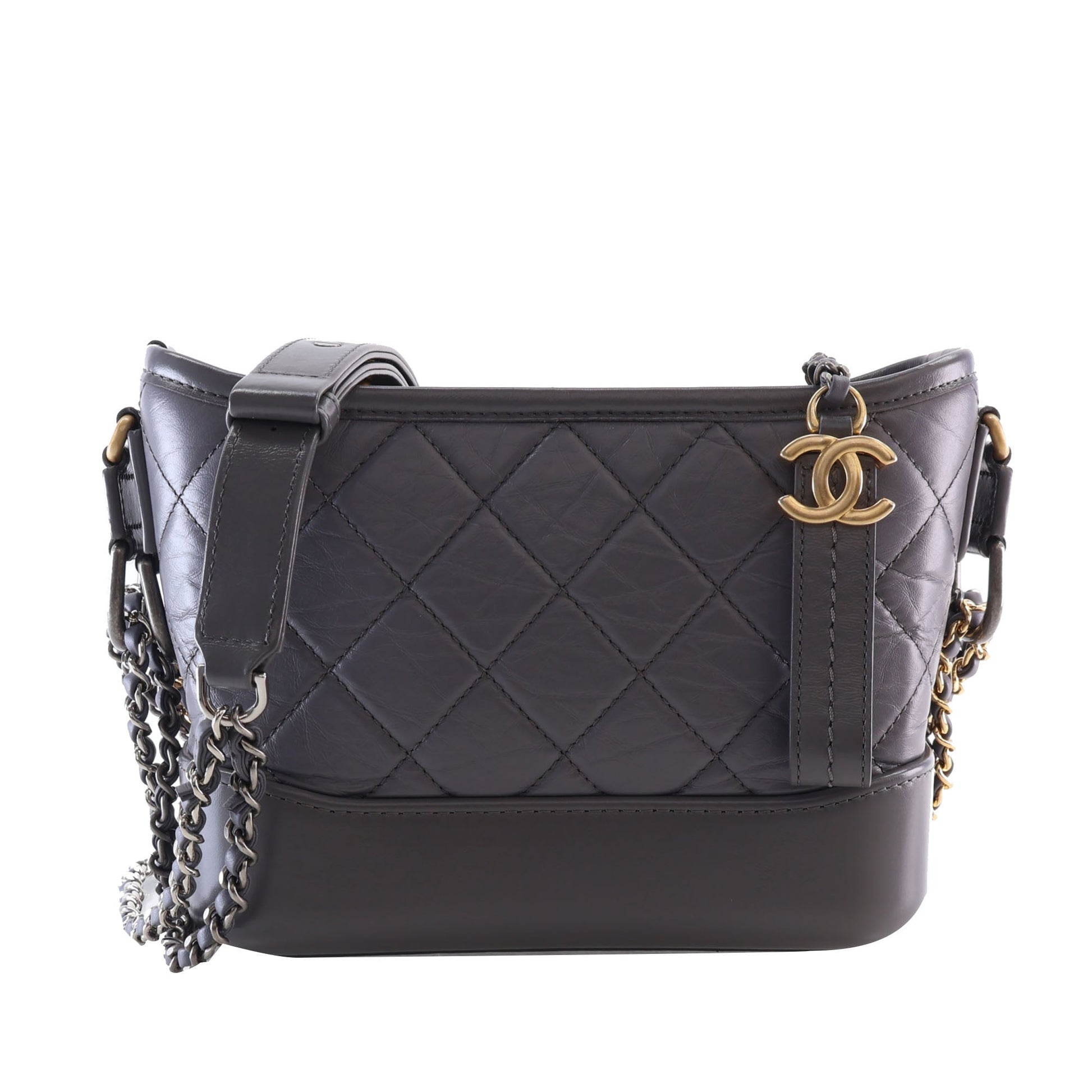 Chanel Small Quilted Aged Calfskin Gabrielle Hobo