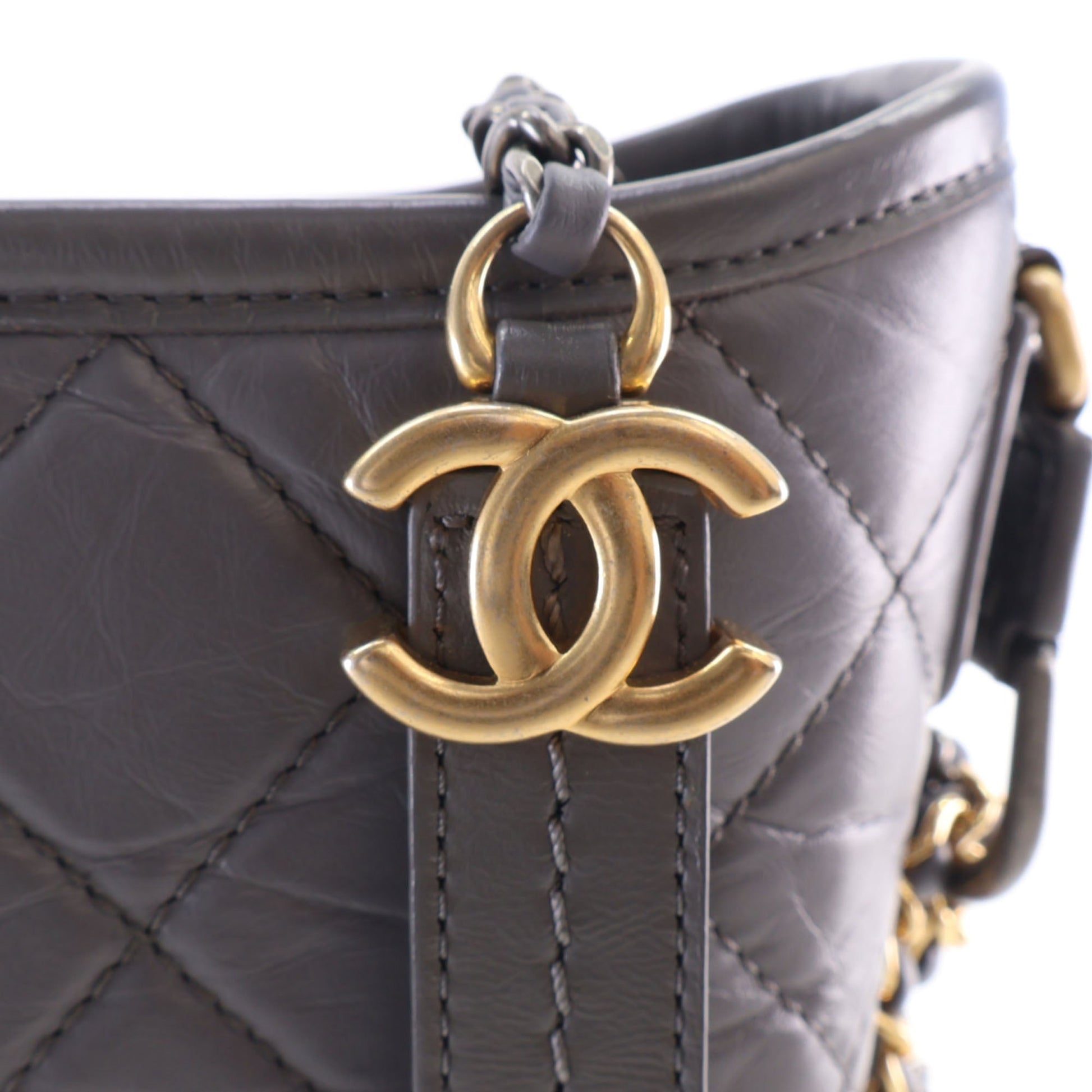 Chanel Small Quilted Aged Calfskin Gabrielle Hobo