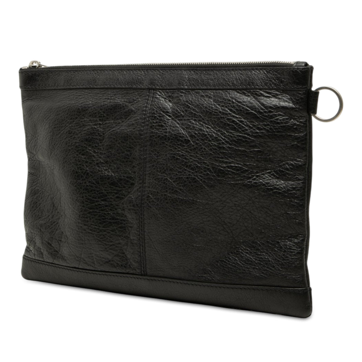 Balenciaga Lambskin Motocross Classic Clip Clutch M
