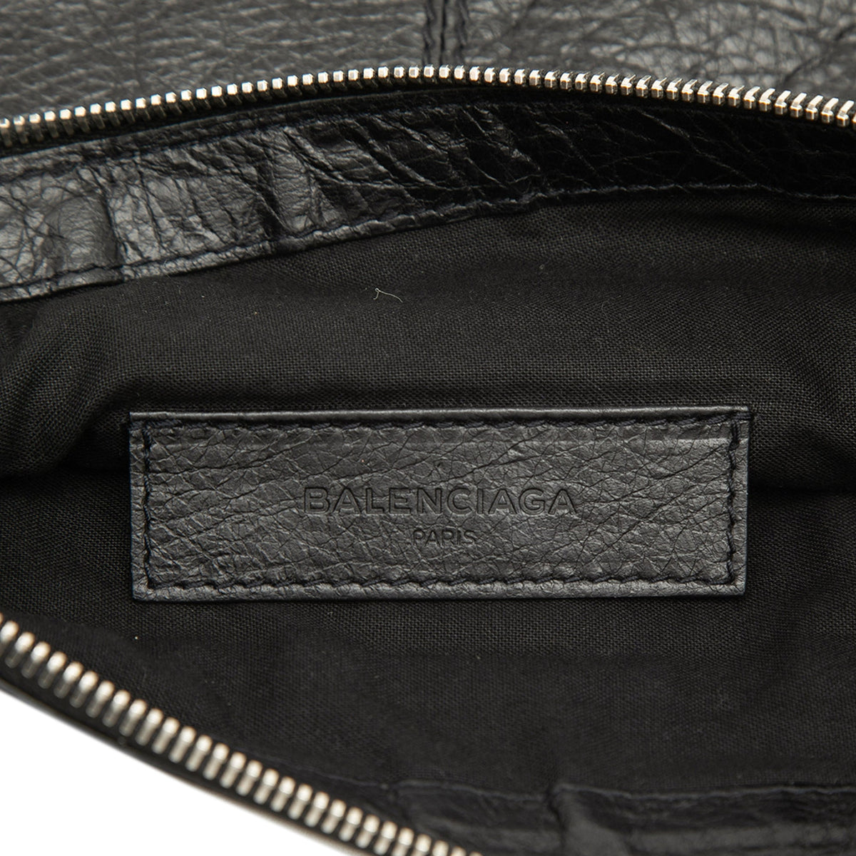 Balenciaga Lambskin Motocross Classic Clip Clutch M