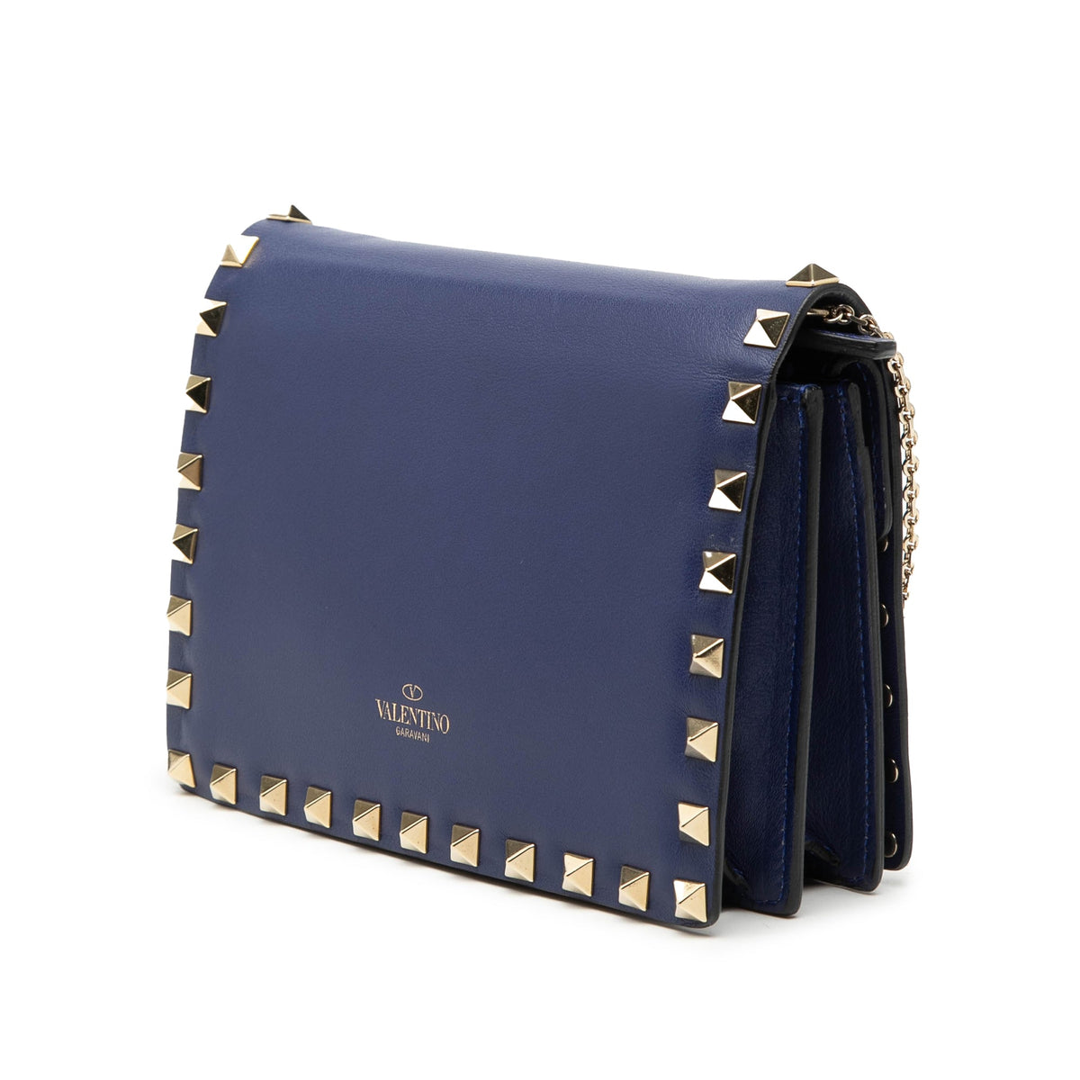 Valentino Leather Rockstud Chain Pouch