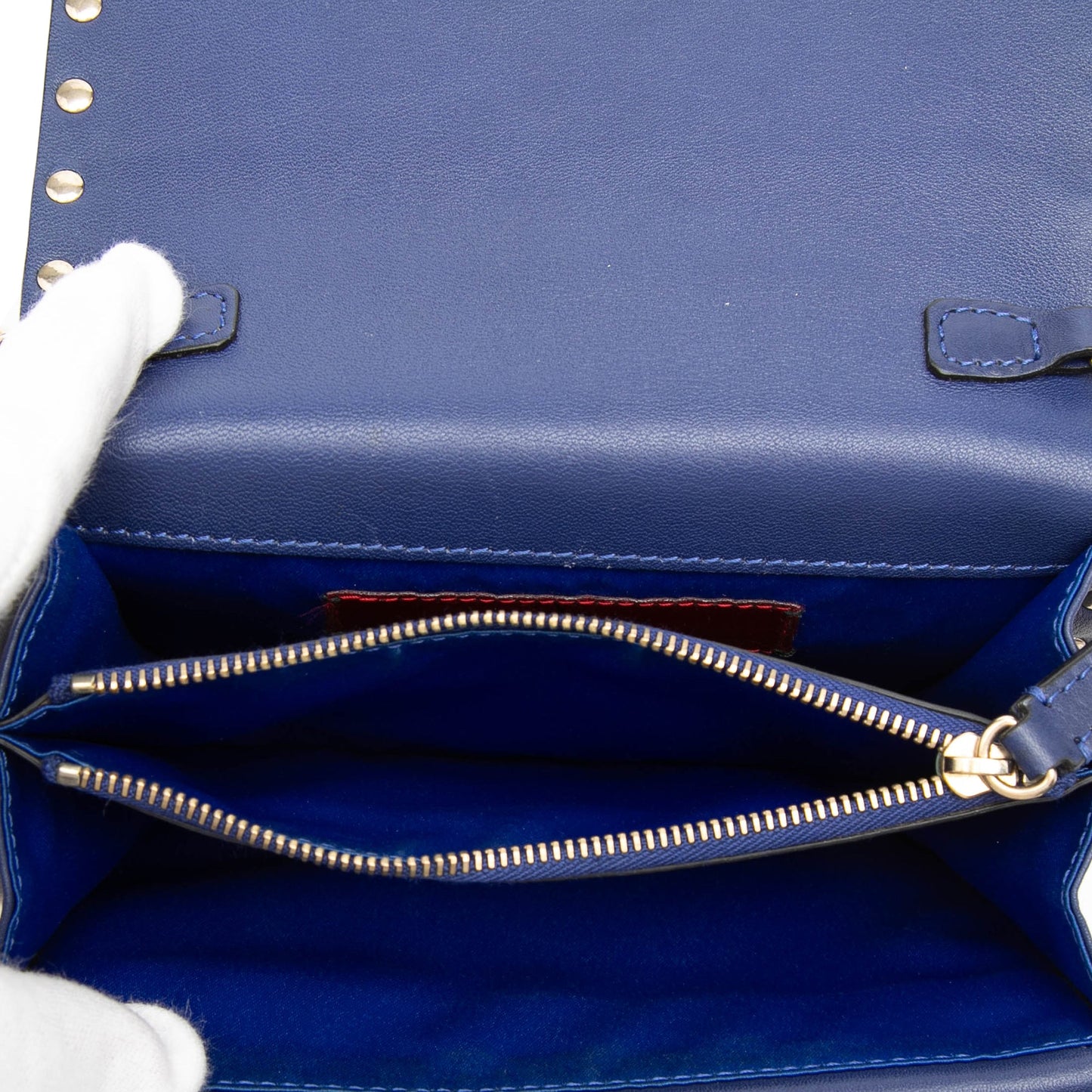 Valentino Leather Rockstud Chain Pouch
