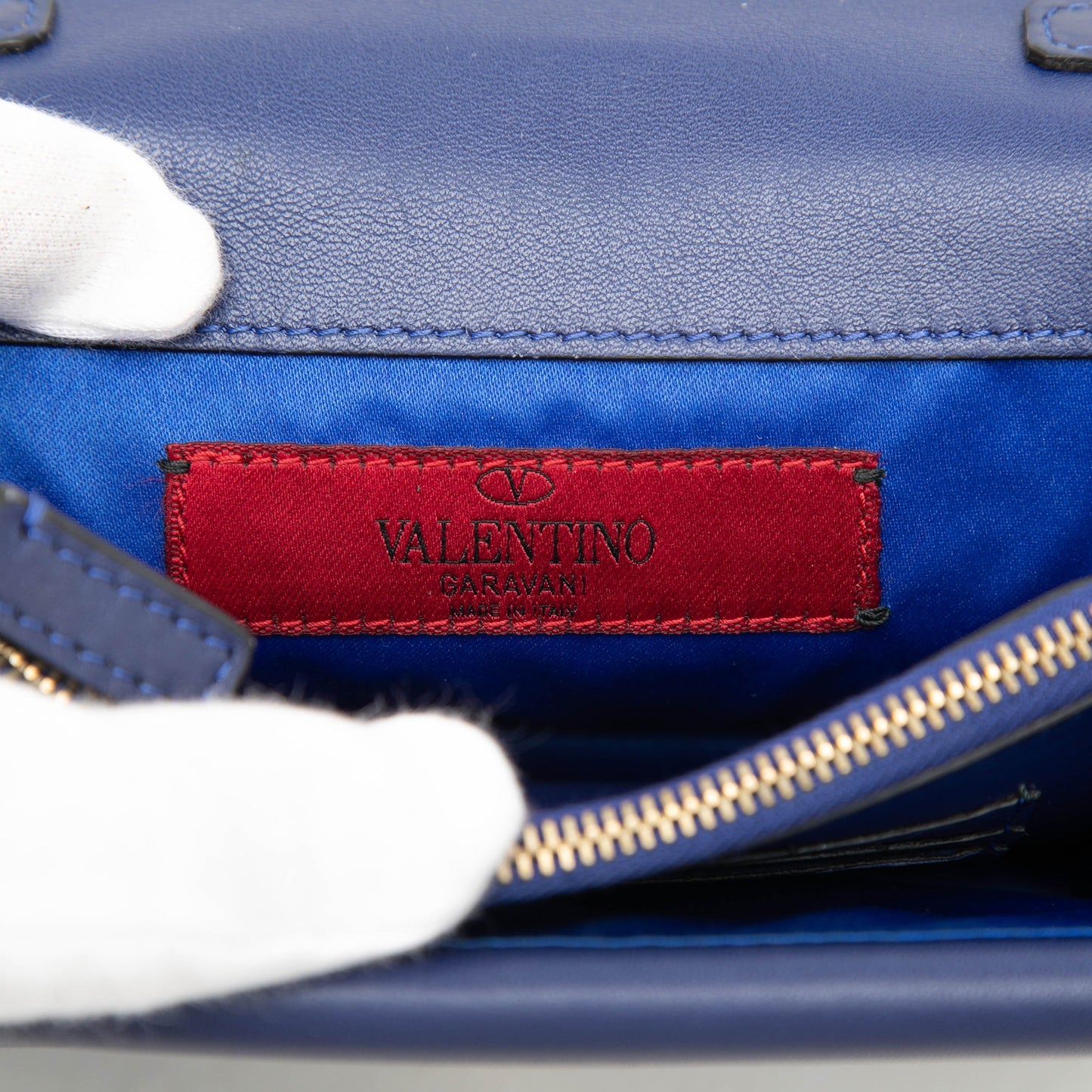 Valentino Leather Rockstud Chain Pouch
