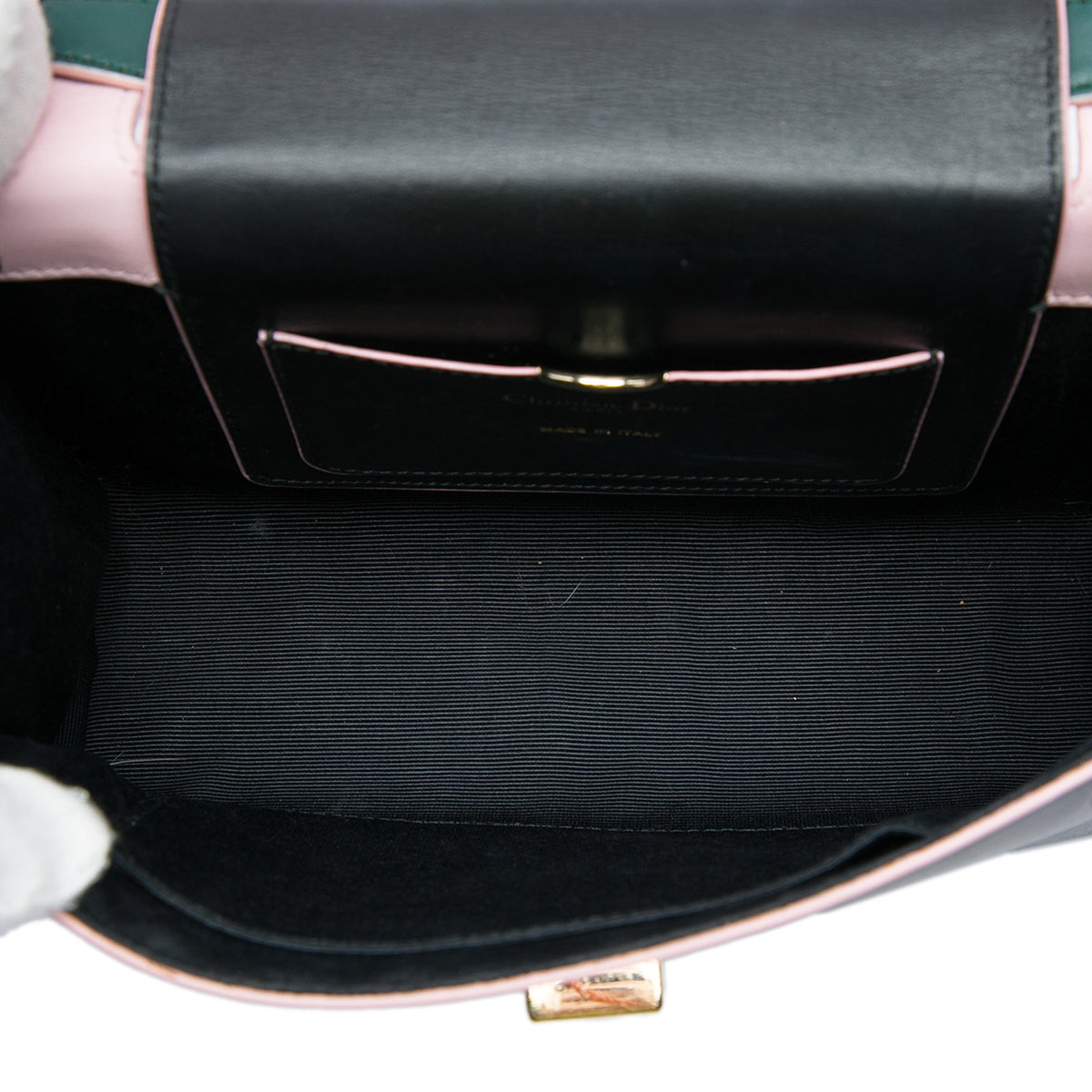 Dior Mini Tricolor Leather Diorever Top Handle Bag — Multi