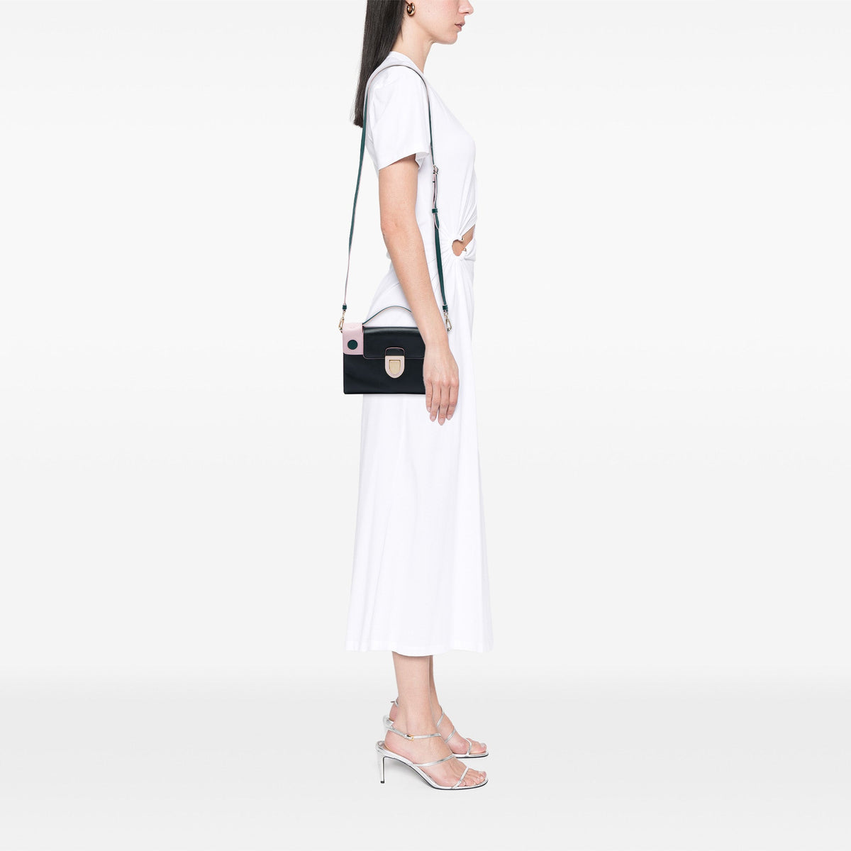 Dior Mini Tricolor Leather Diorever Top Handle Bag — Multi