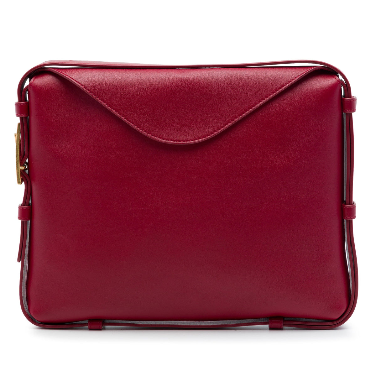 Bottega Veneta Calfskin Cradle Shoulder Bag — Red