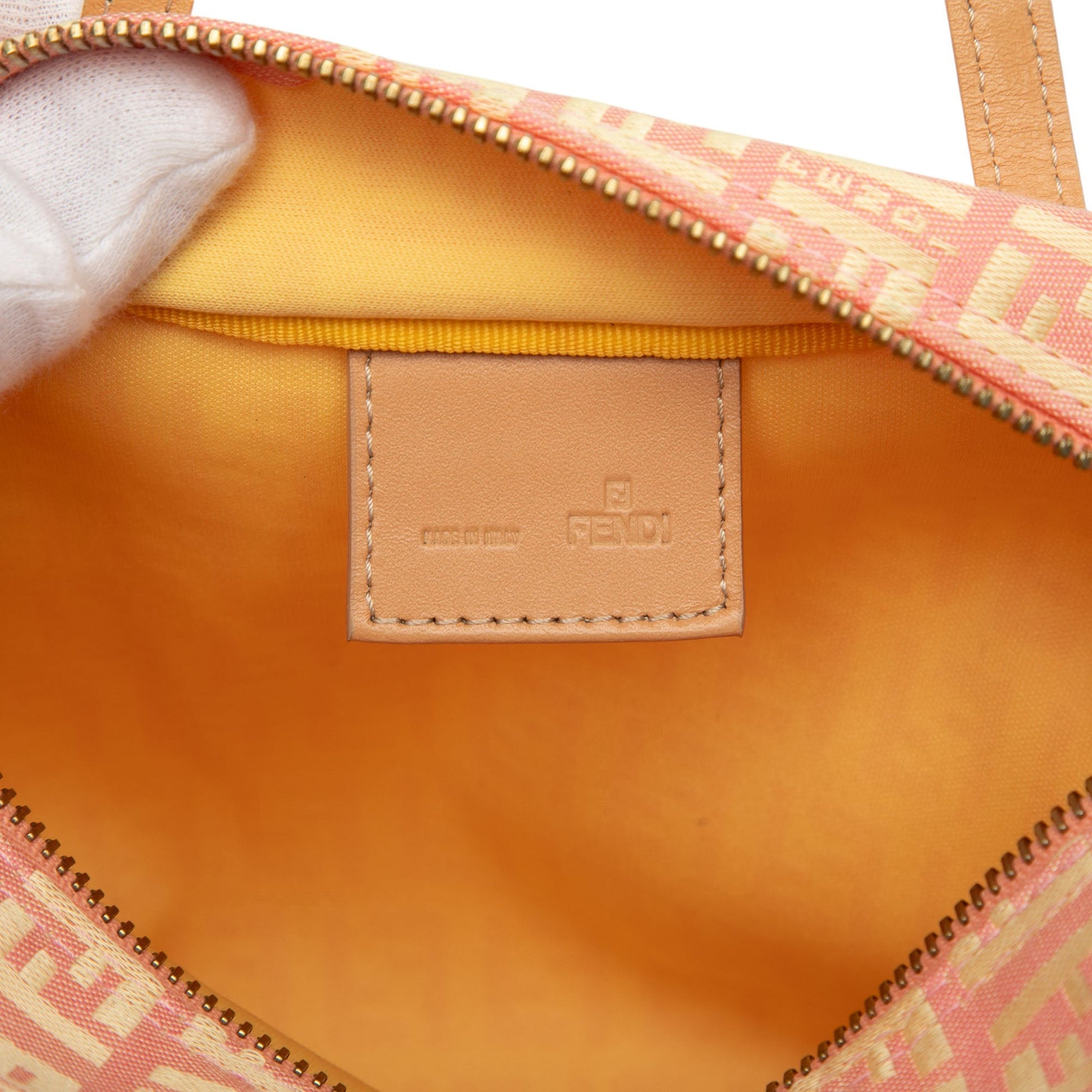 Fendi Mini Zucchino Canvas Handbag