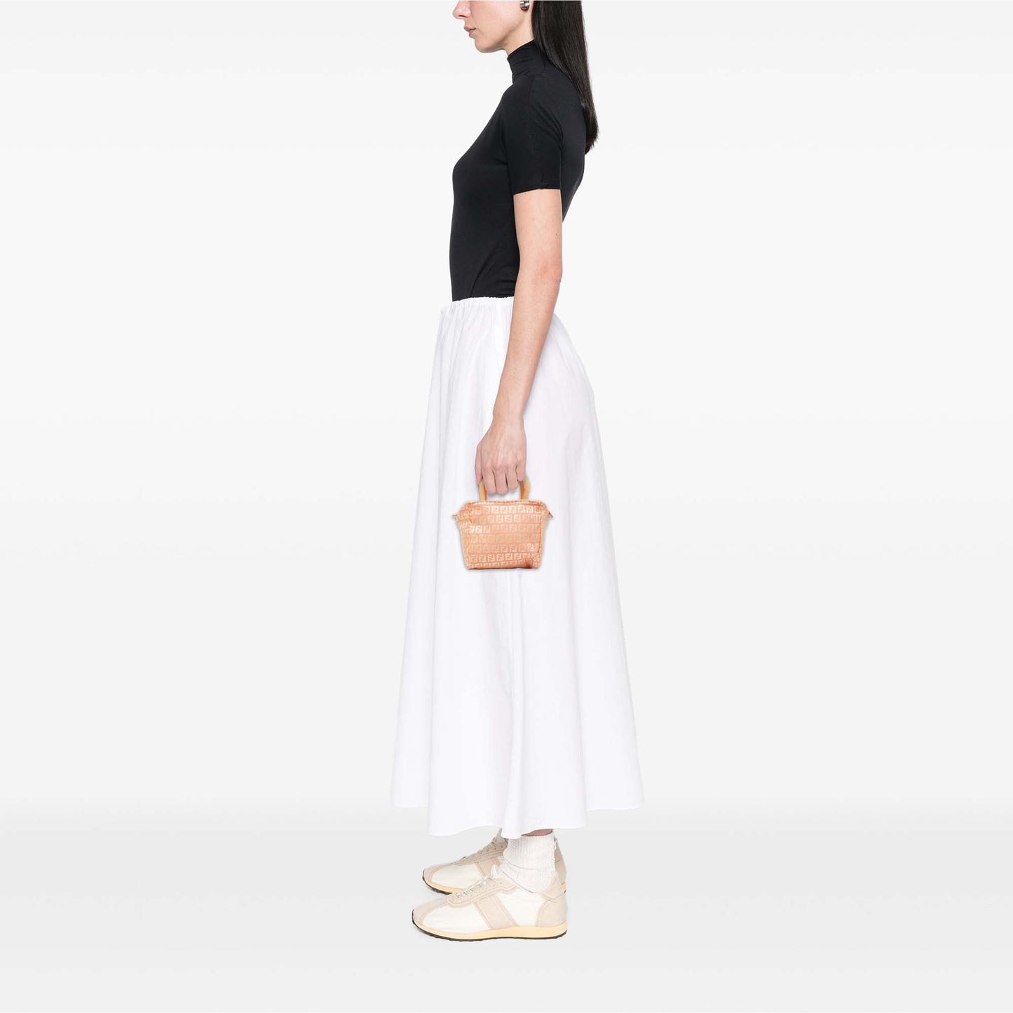 Fendi Mini Zucchino Canvas Handbag