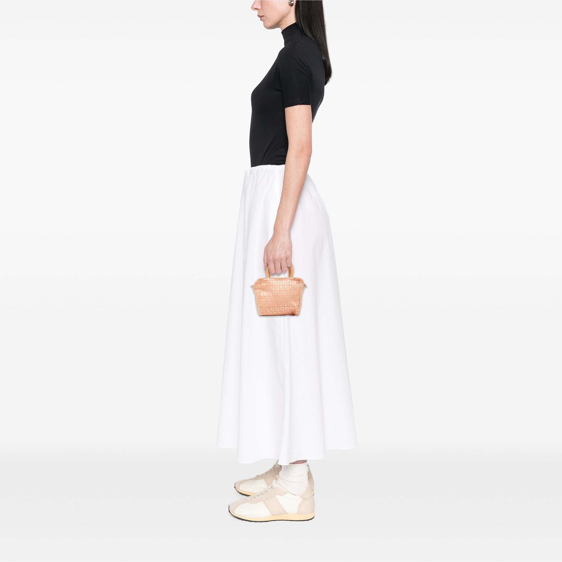 Fendi Mini Zucchino Canvas Handbag